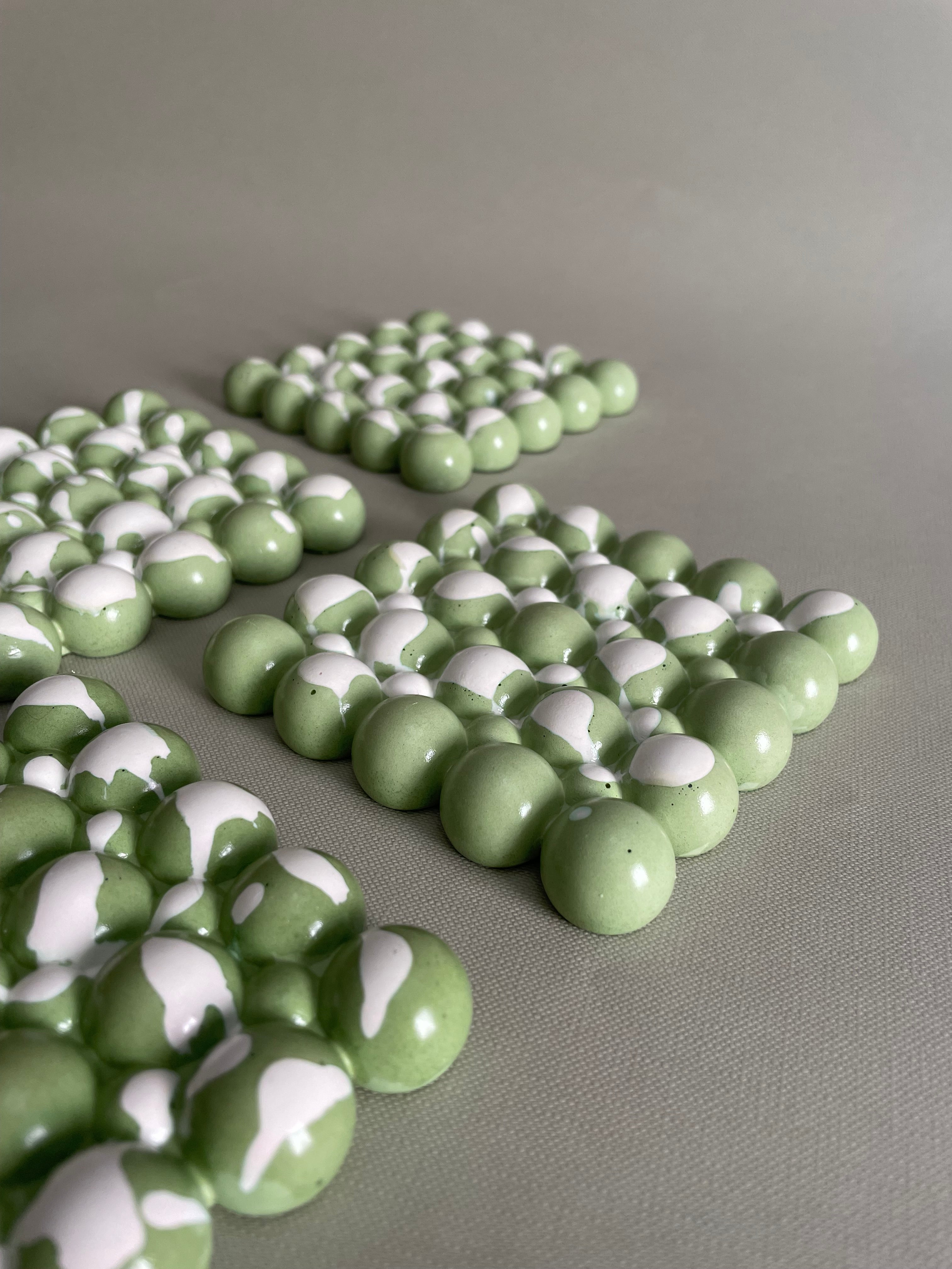 Bubbly coasters (green) "Set of 4"