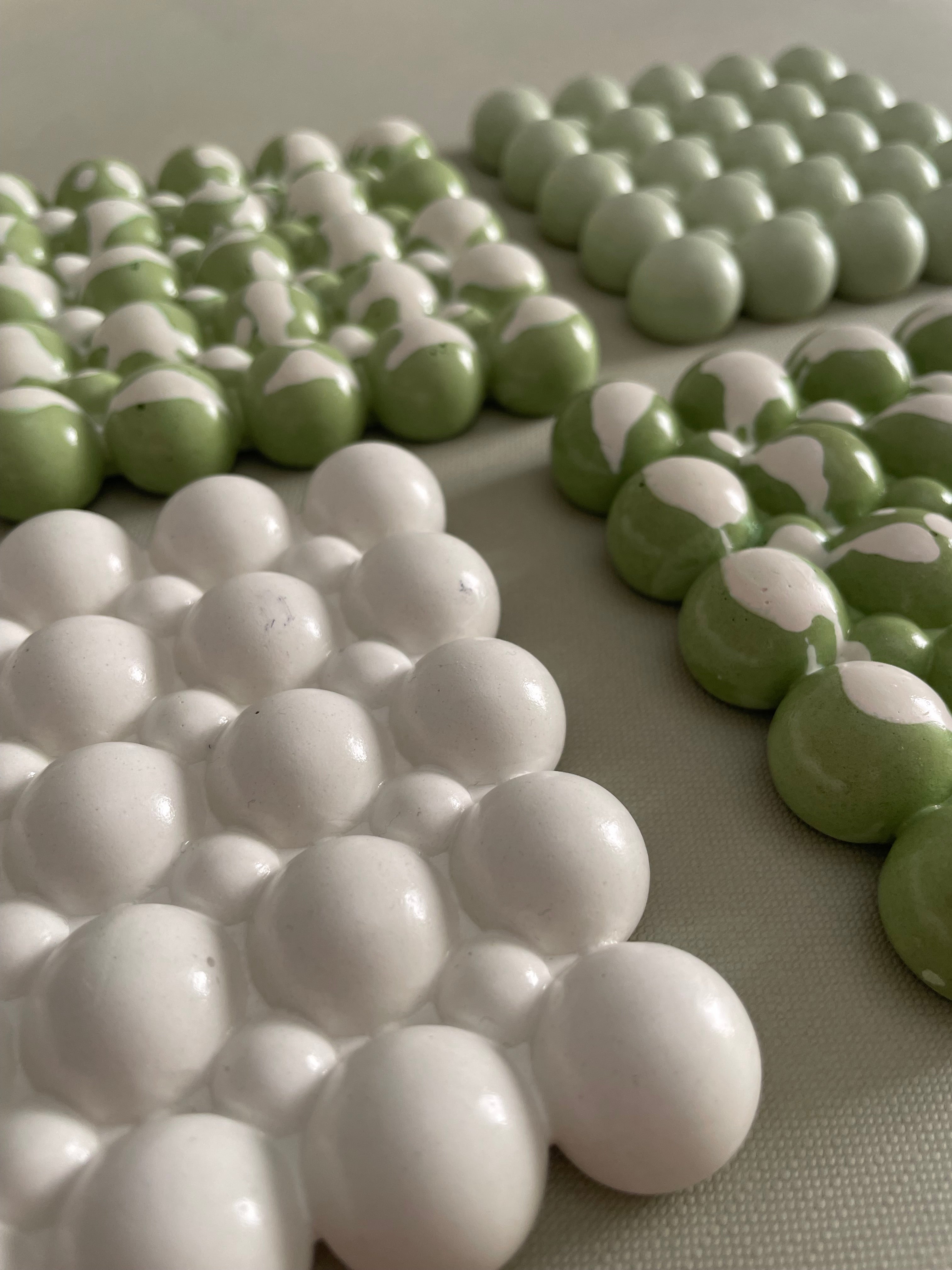 Bubbly coasters (green) "Set of 4"