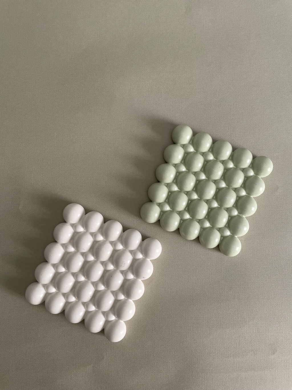 Bubbly coasters (green) "Set of 4"