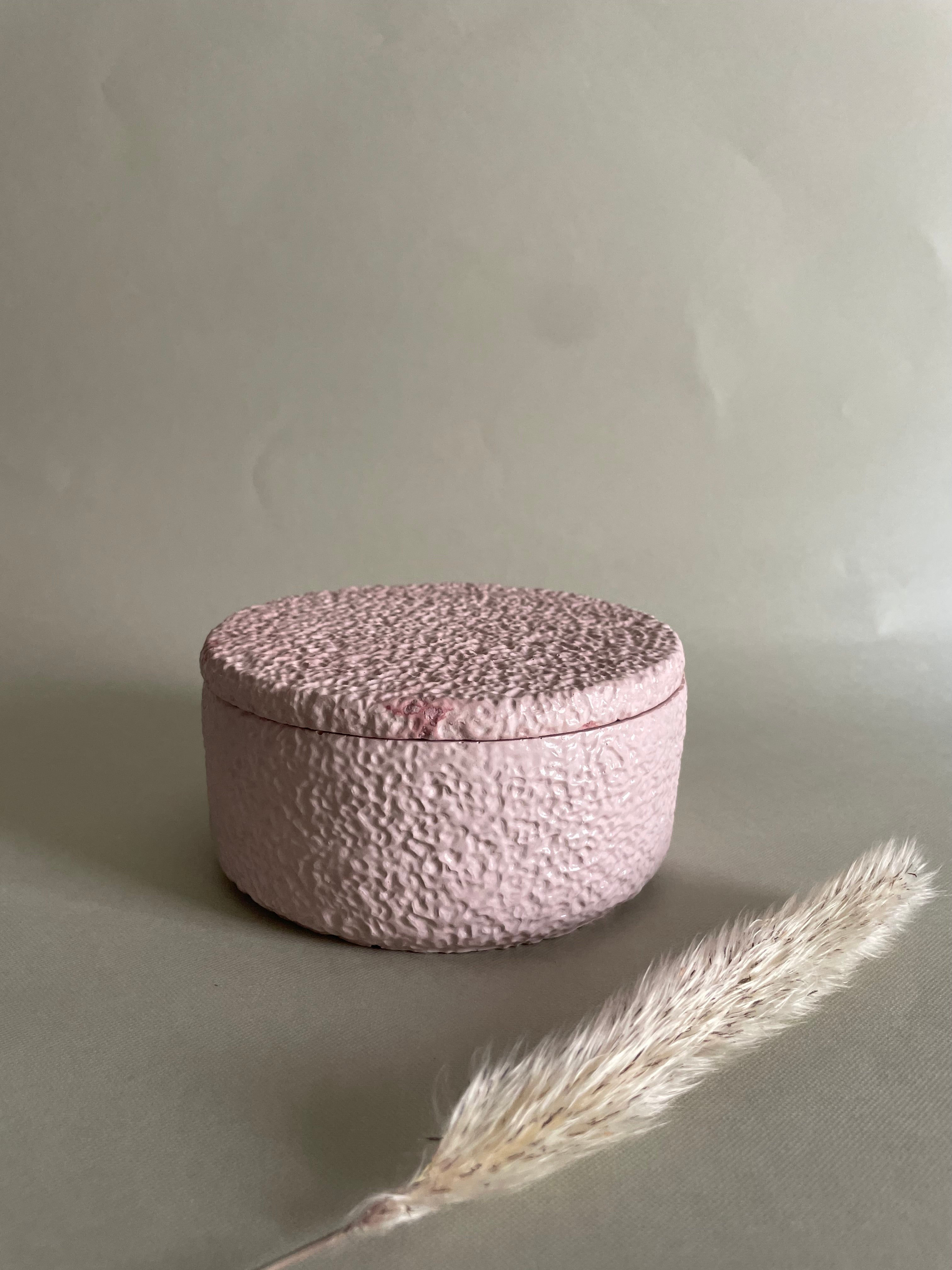 Textured pink wide Jar