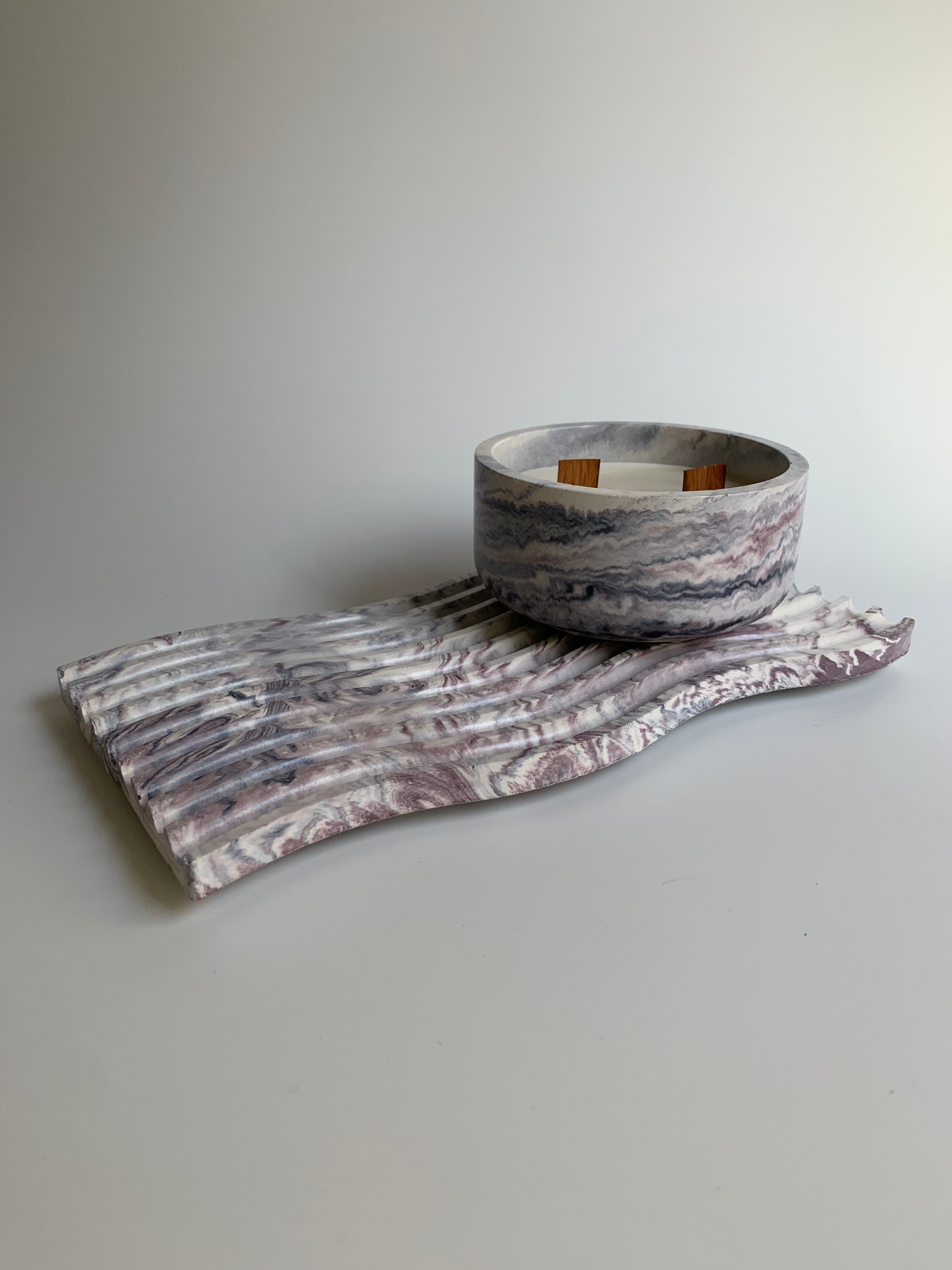 Vanilla candle set | lavender colors