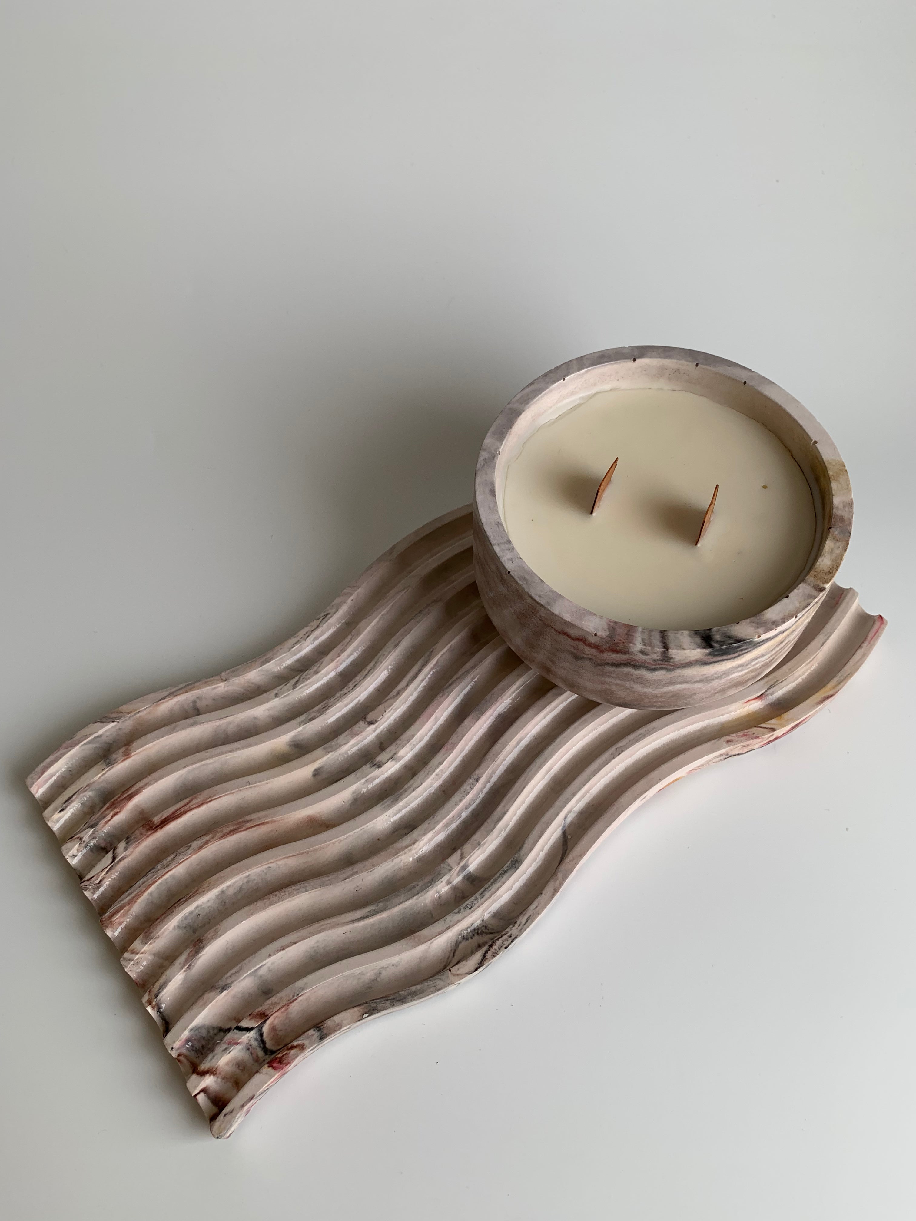 Vanilla scented candle set | Earthy colors