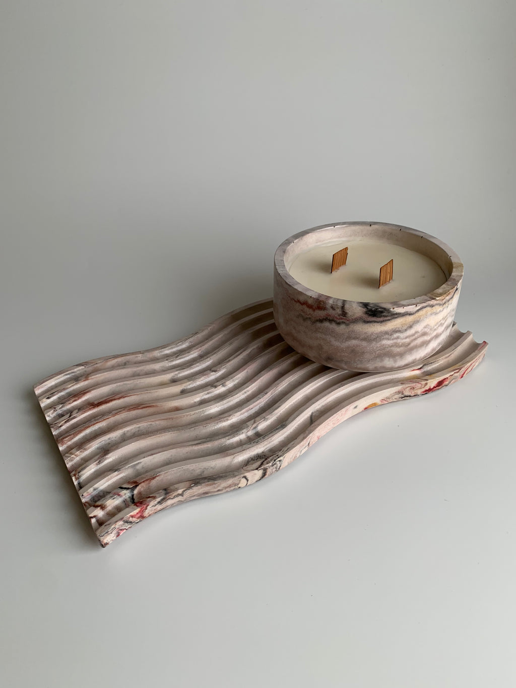 Vanilla scented candle set | Earthy colors