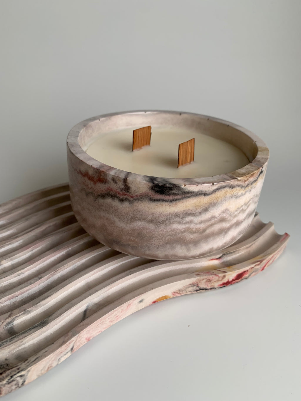 Vanilla scented candle set | Earthy colors