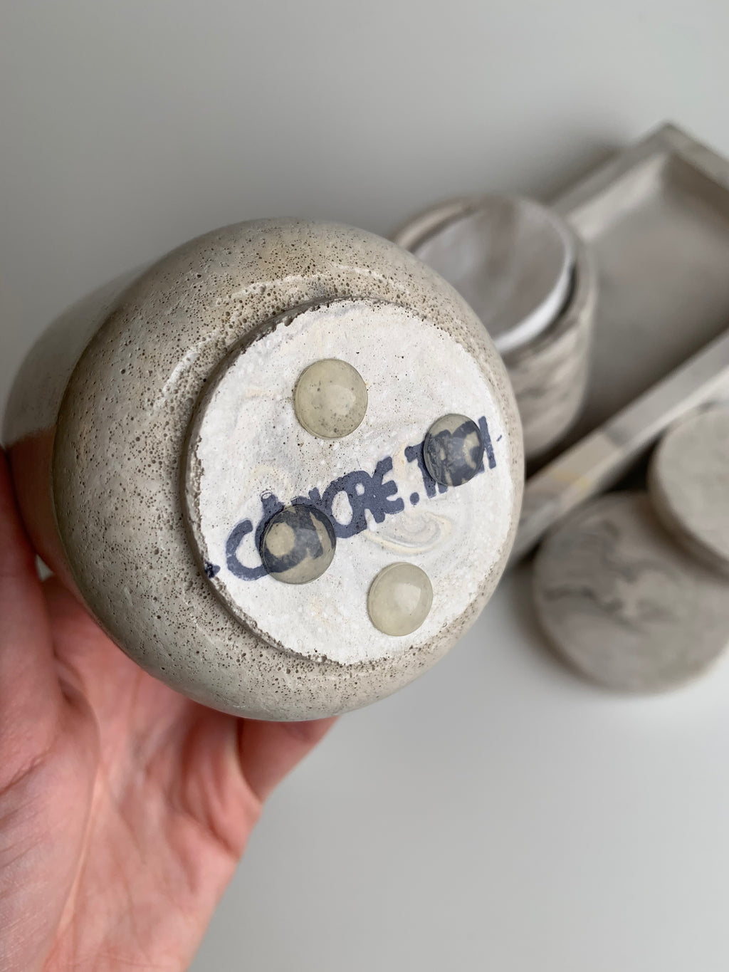 Marble vanity set | black, white, & hint of yellow