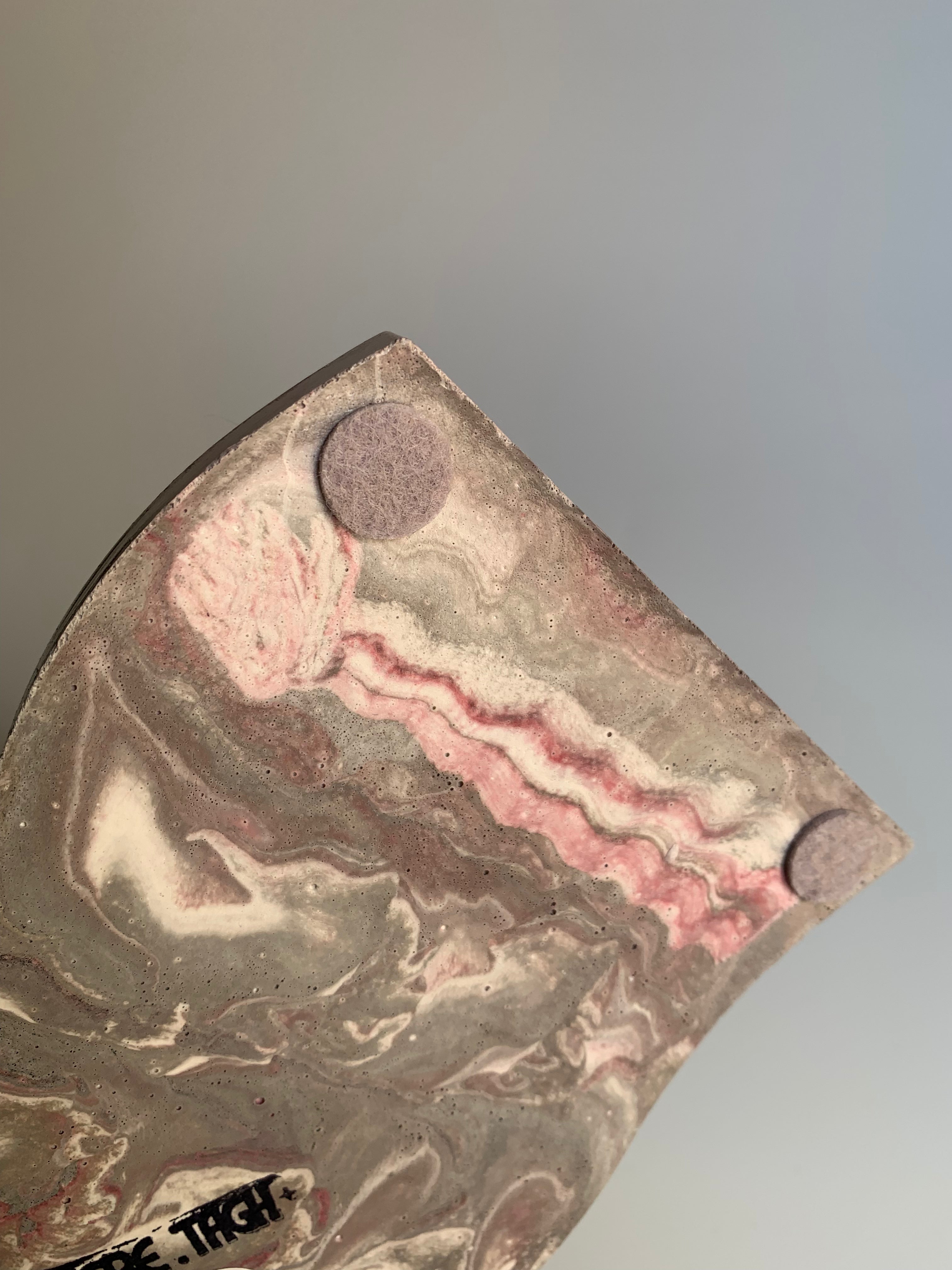 Wavy Tray | Pink & Grey Marble
