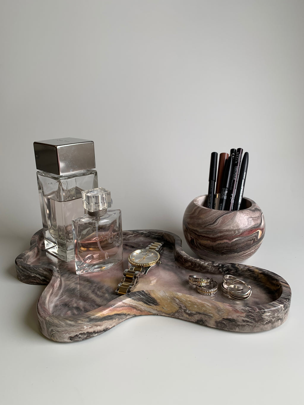 Vanity set | Earthy marble