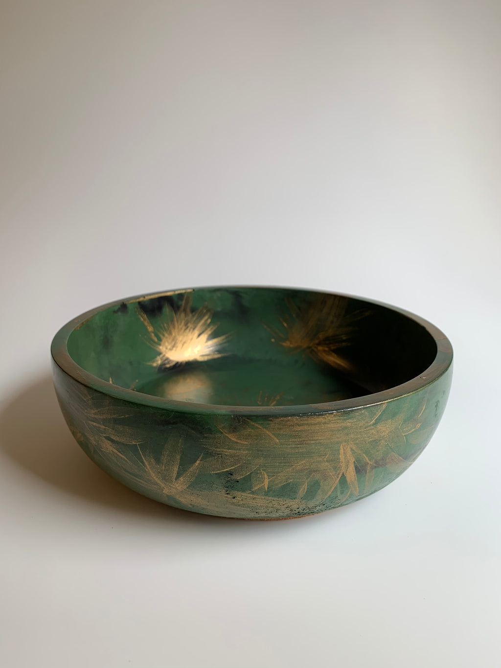 Royal green gold brushed Bowl