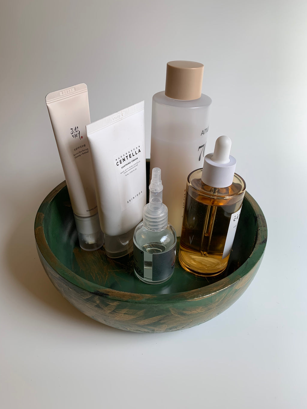 Royal green gold brushed Bowl