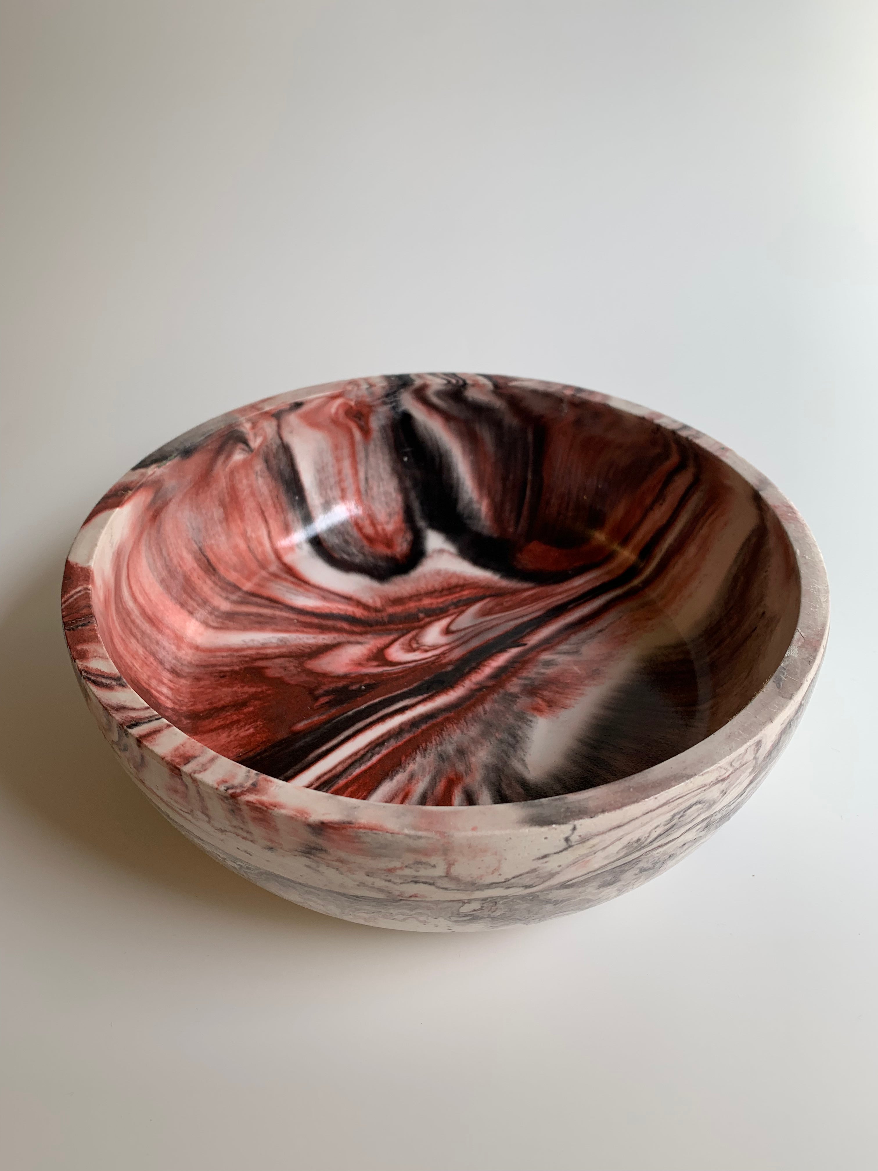Deep red marble Bowl