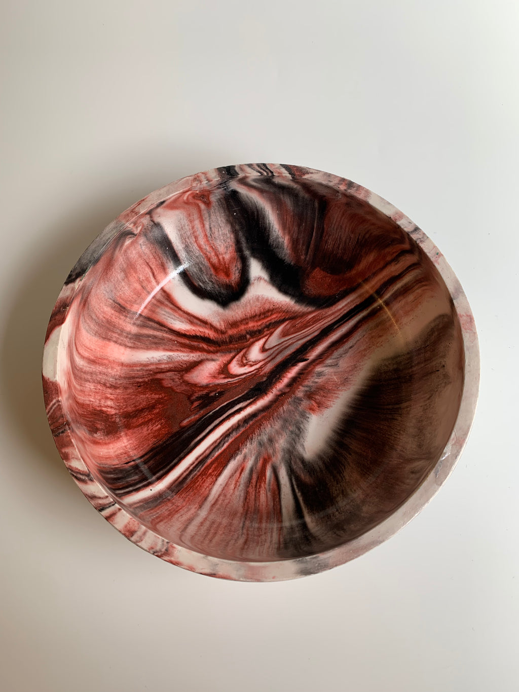 Deep red marble Bowl