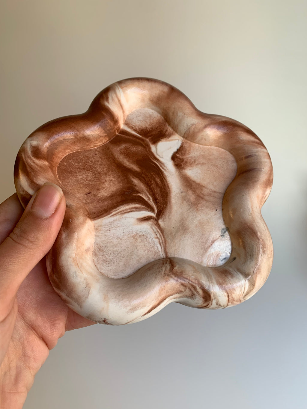 Brown marble trinket dish