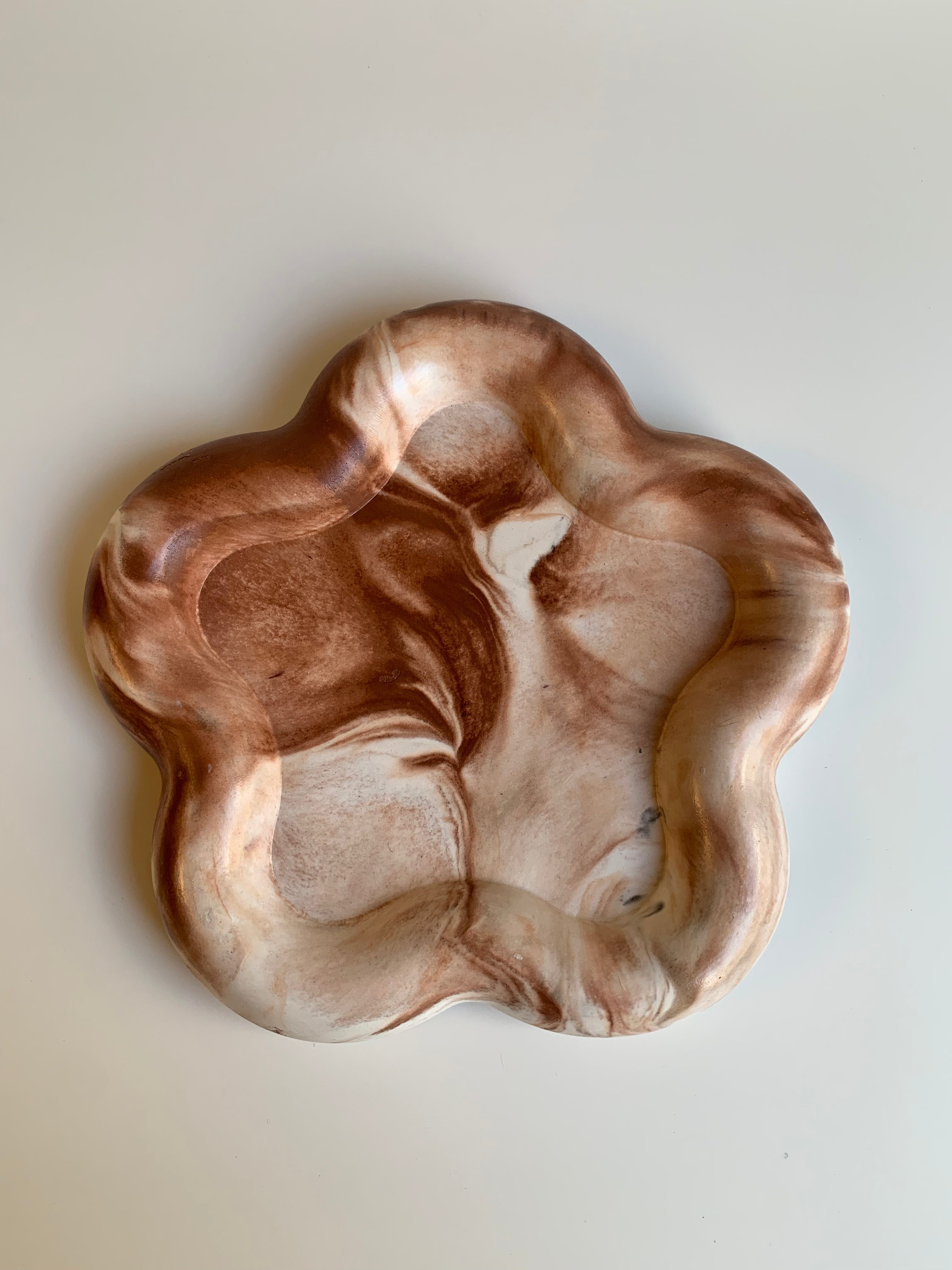 Brown marble trinket dish