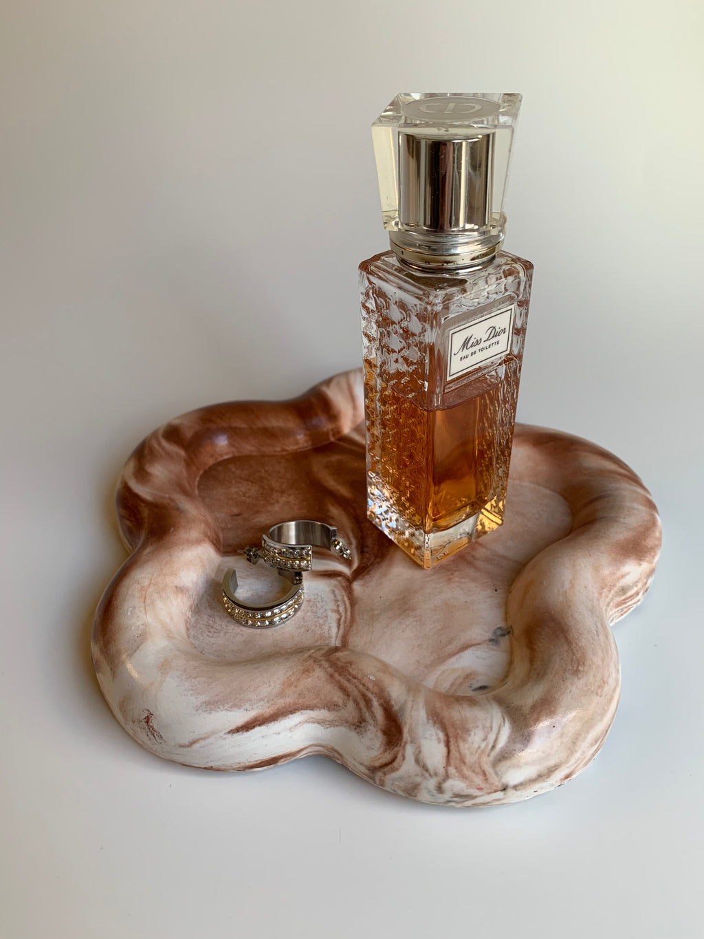 Brown marble trinket dish