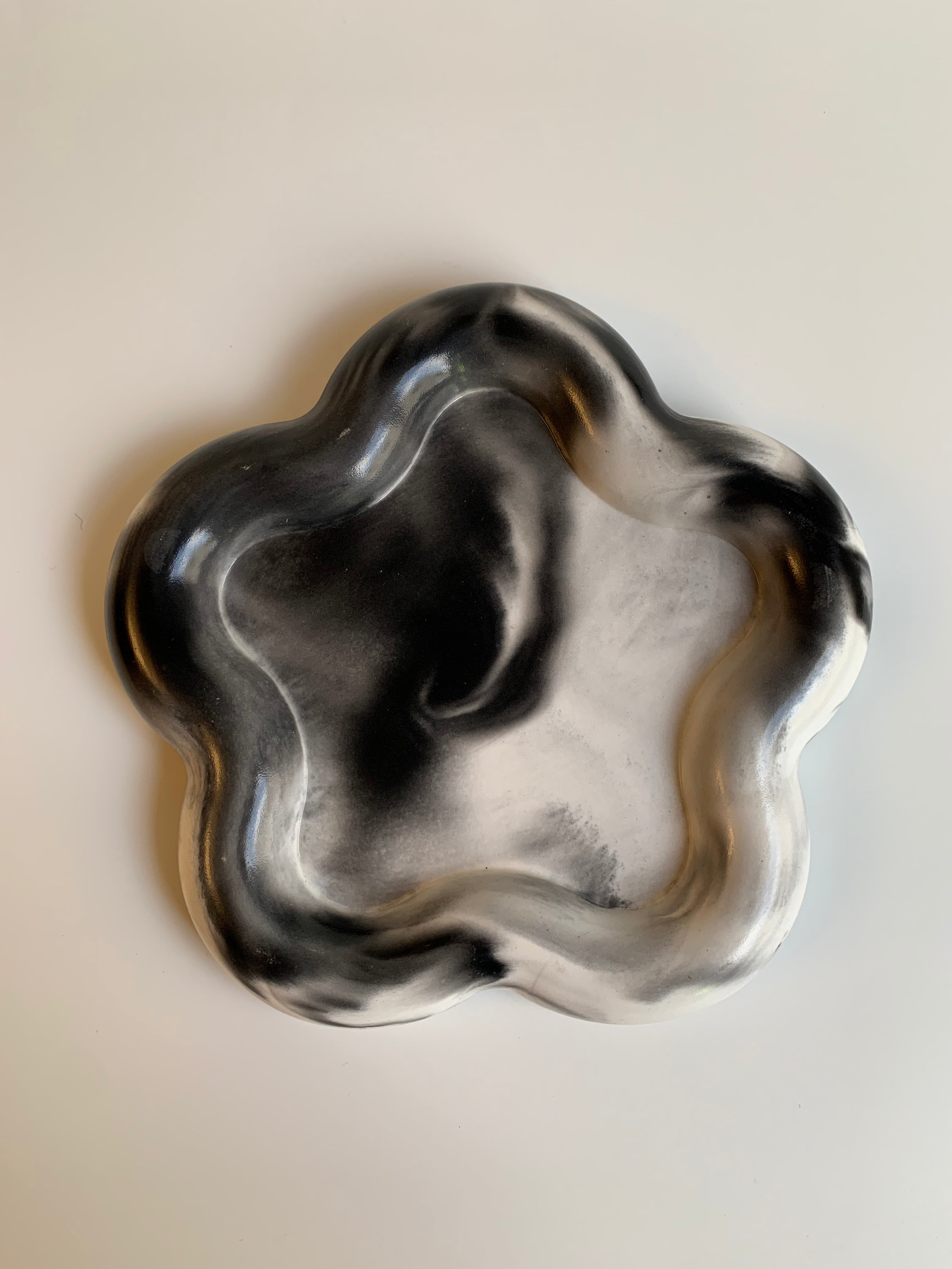 Black & White marble trinket dish