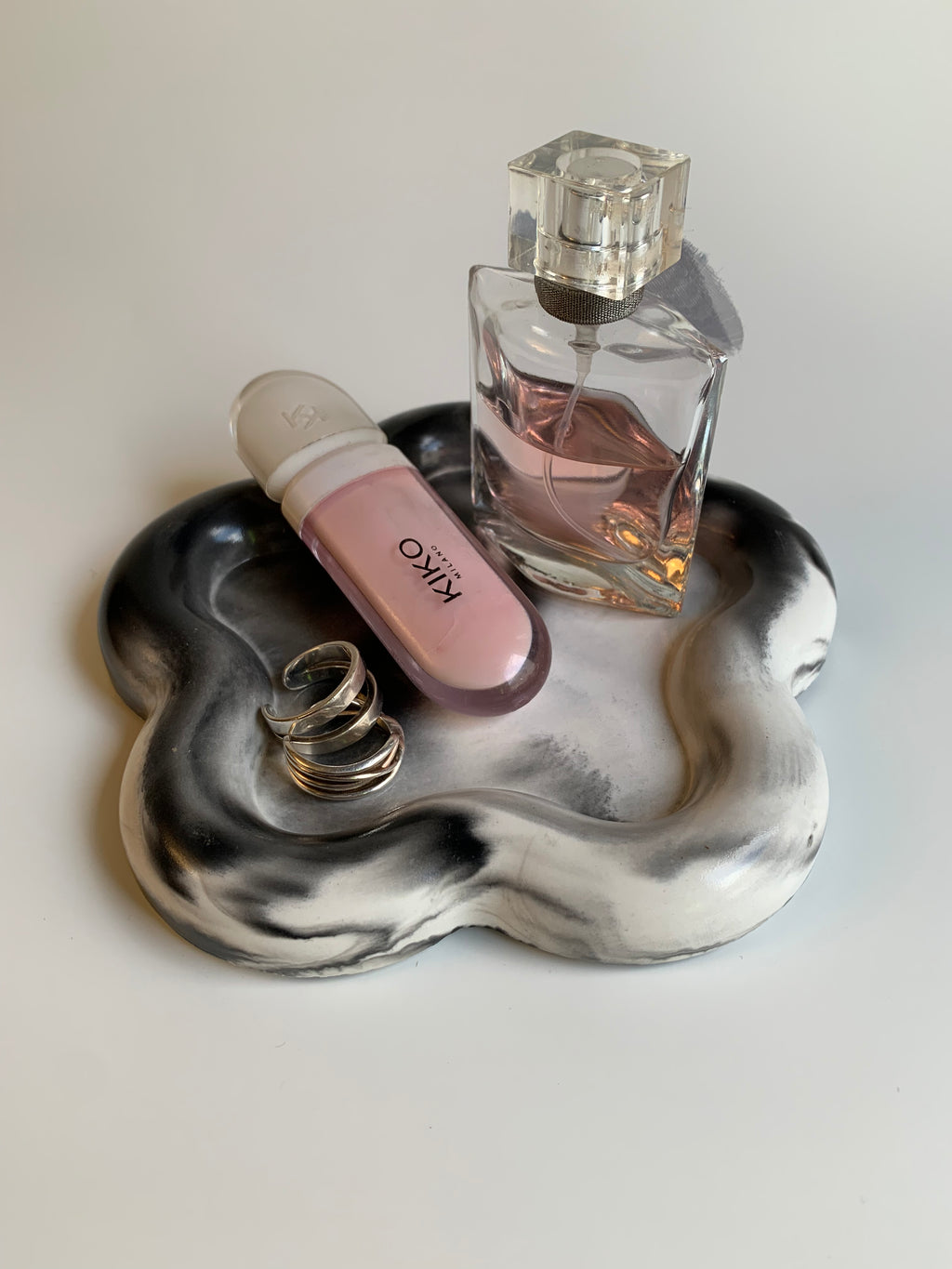 Black & White marble trinket dish