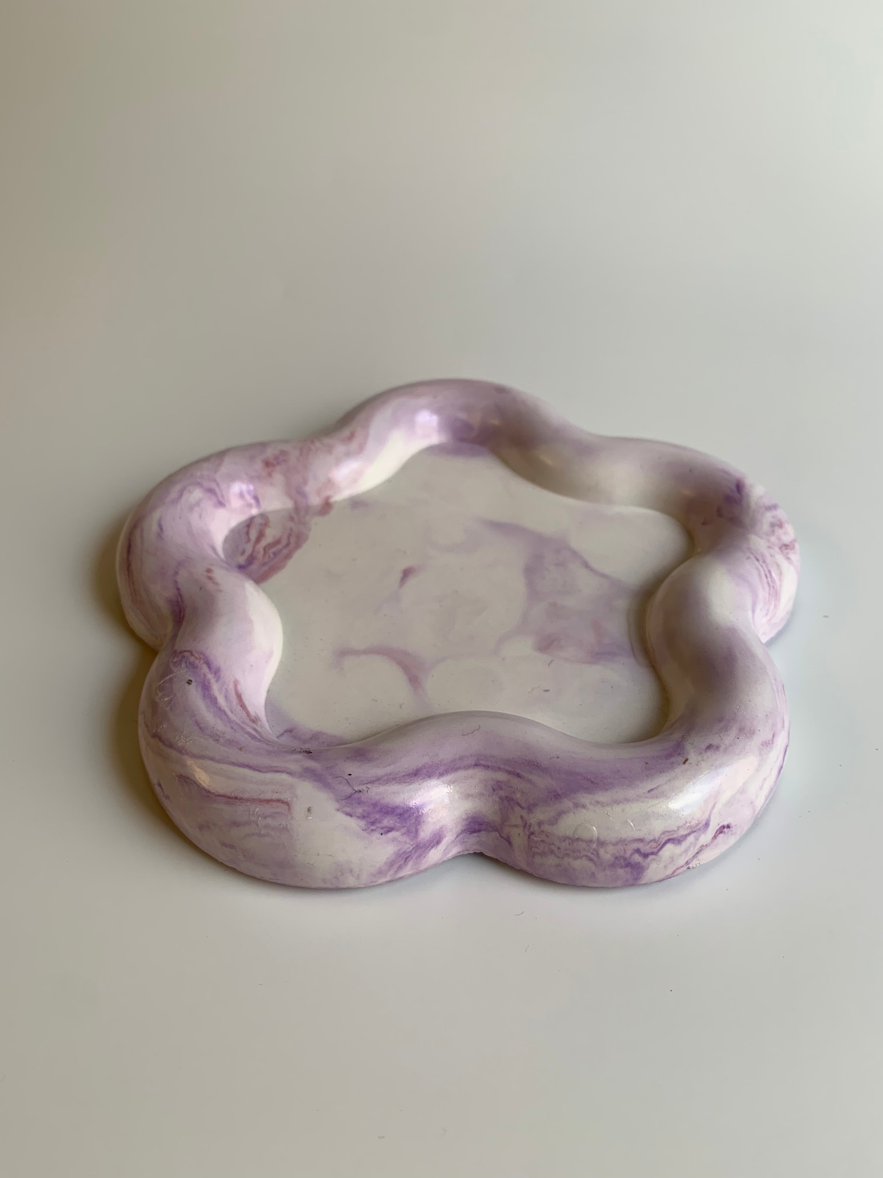 Lilac marble trinket dish