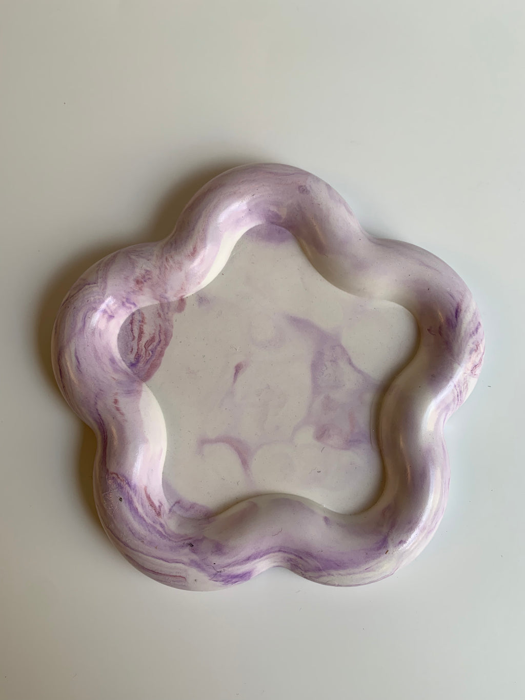 Lilac marble trinket dish