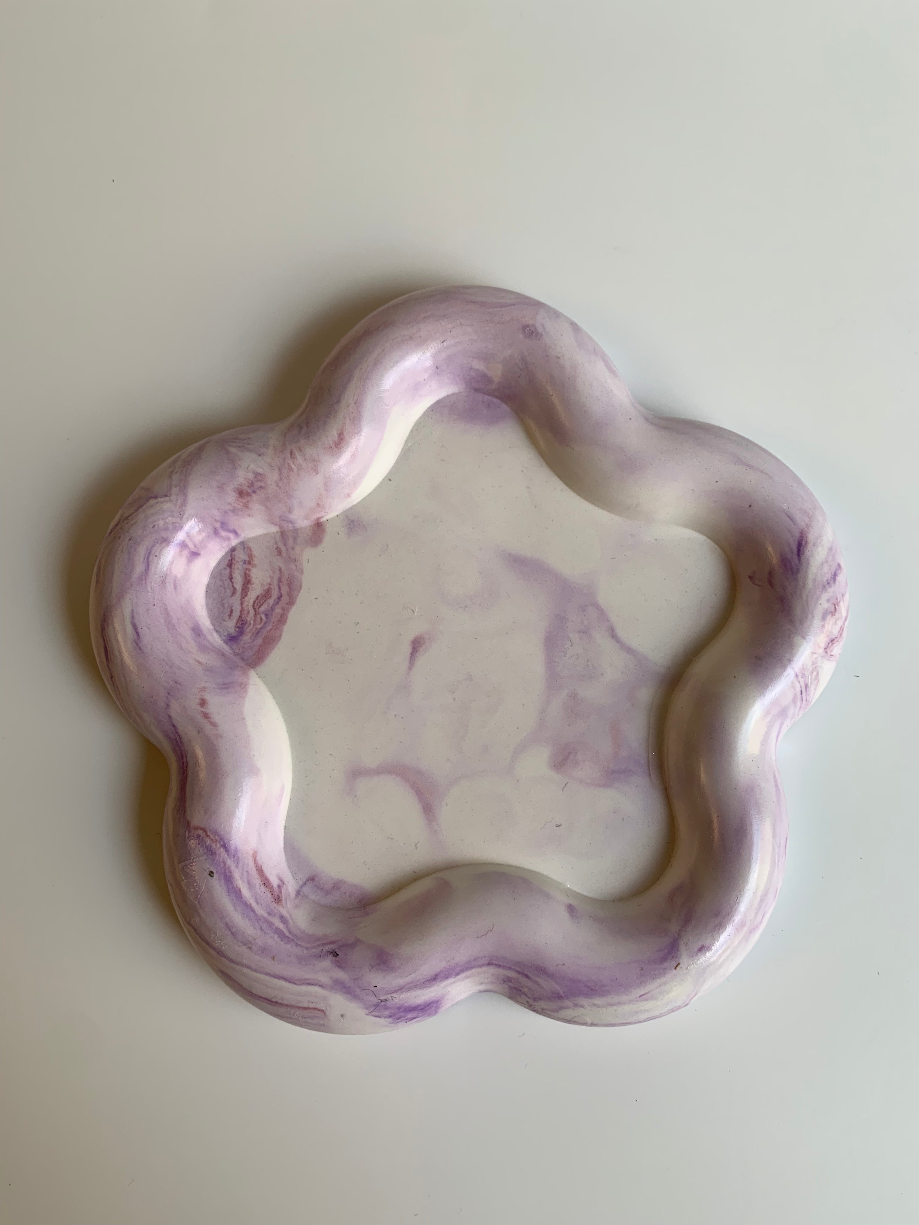 Lilac marble trinket dish