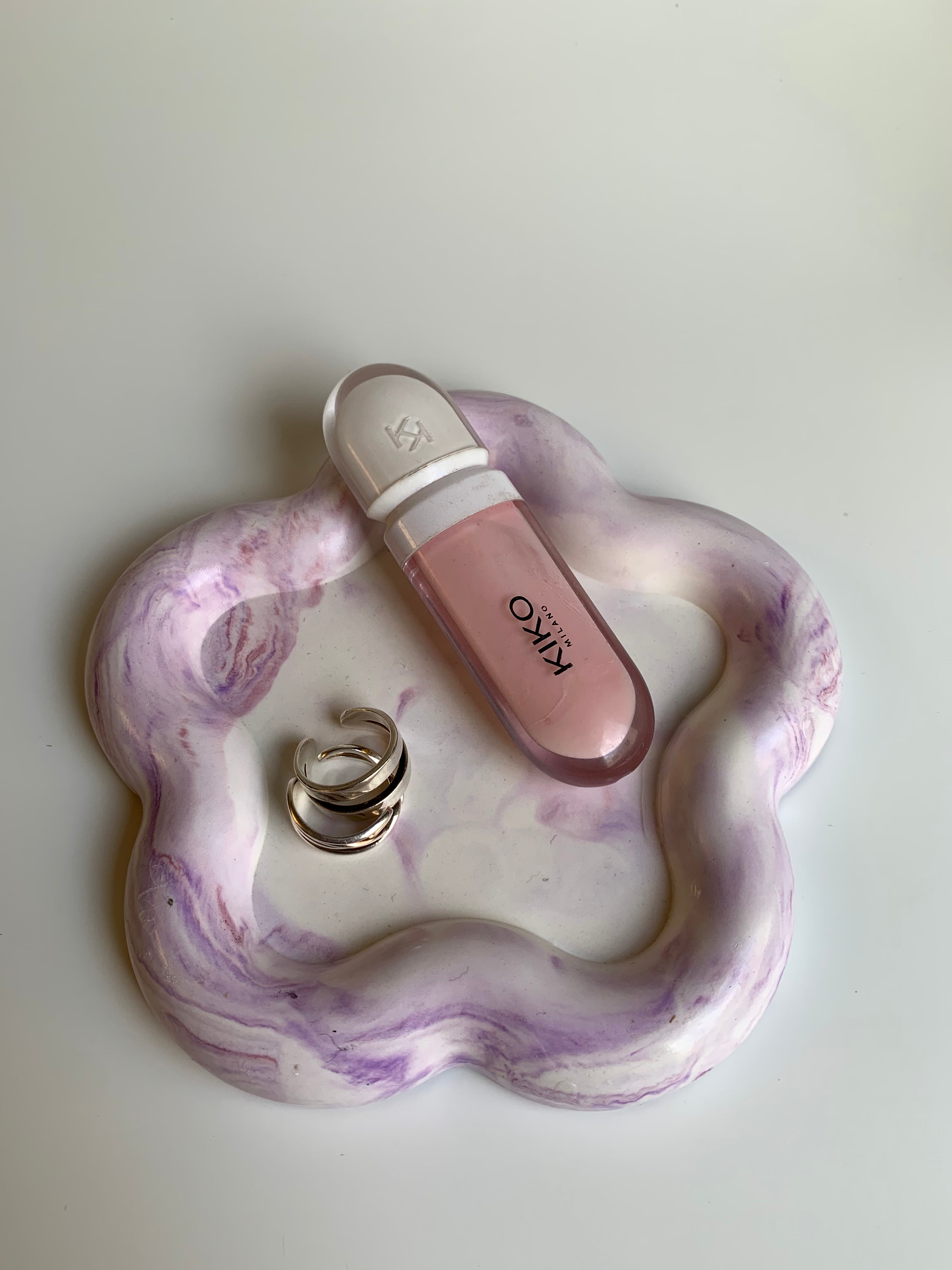 Lilac marble trinket dish