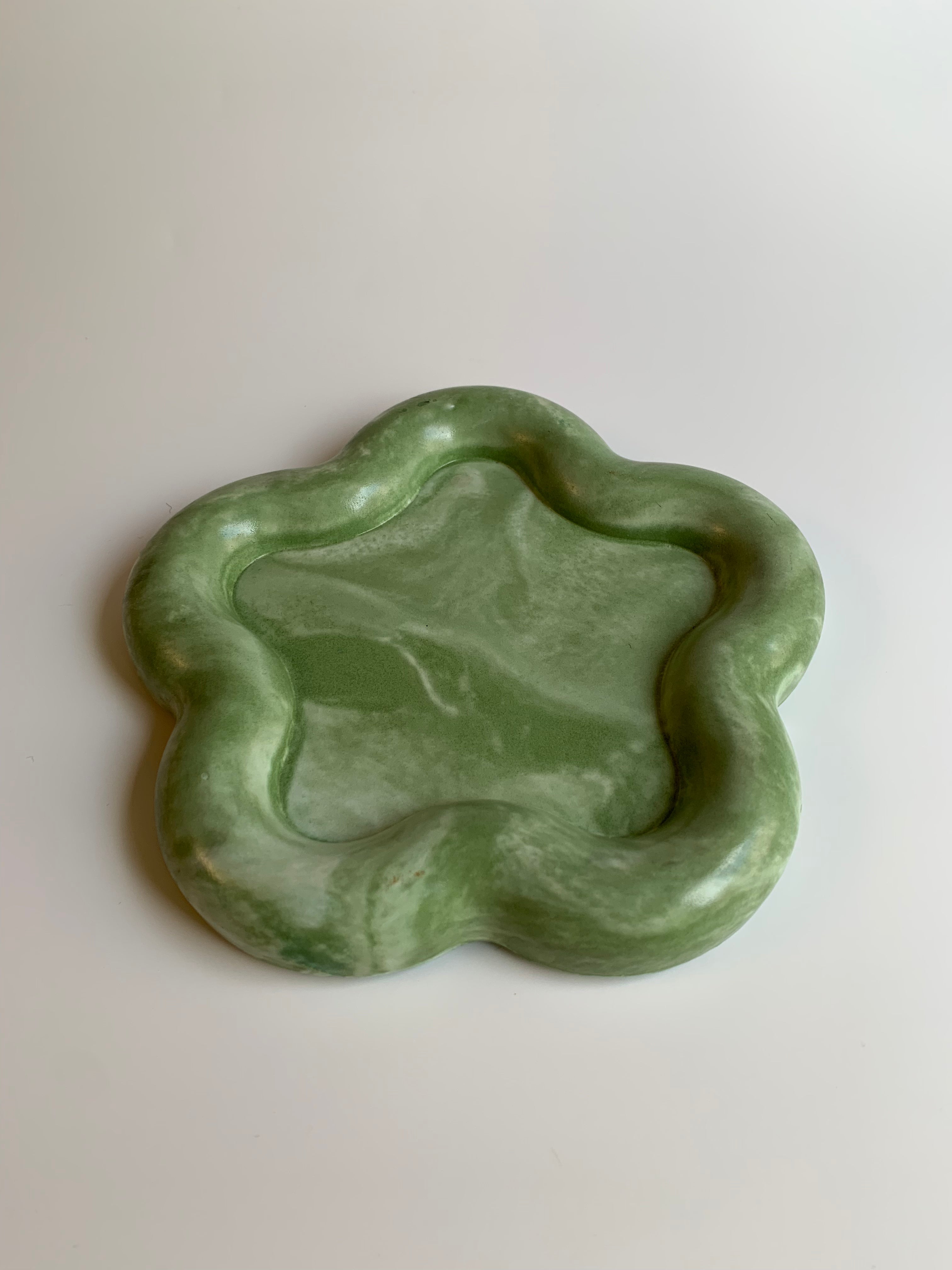 Grass Green marble trinket dish