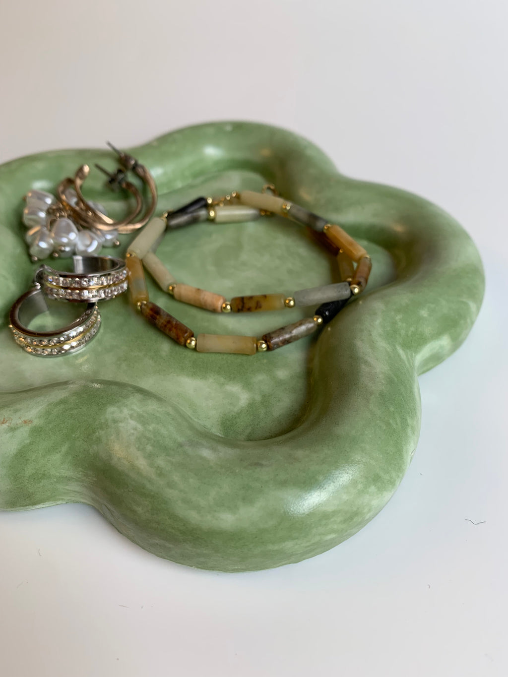 Grass Green marble trinket dish