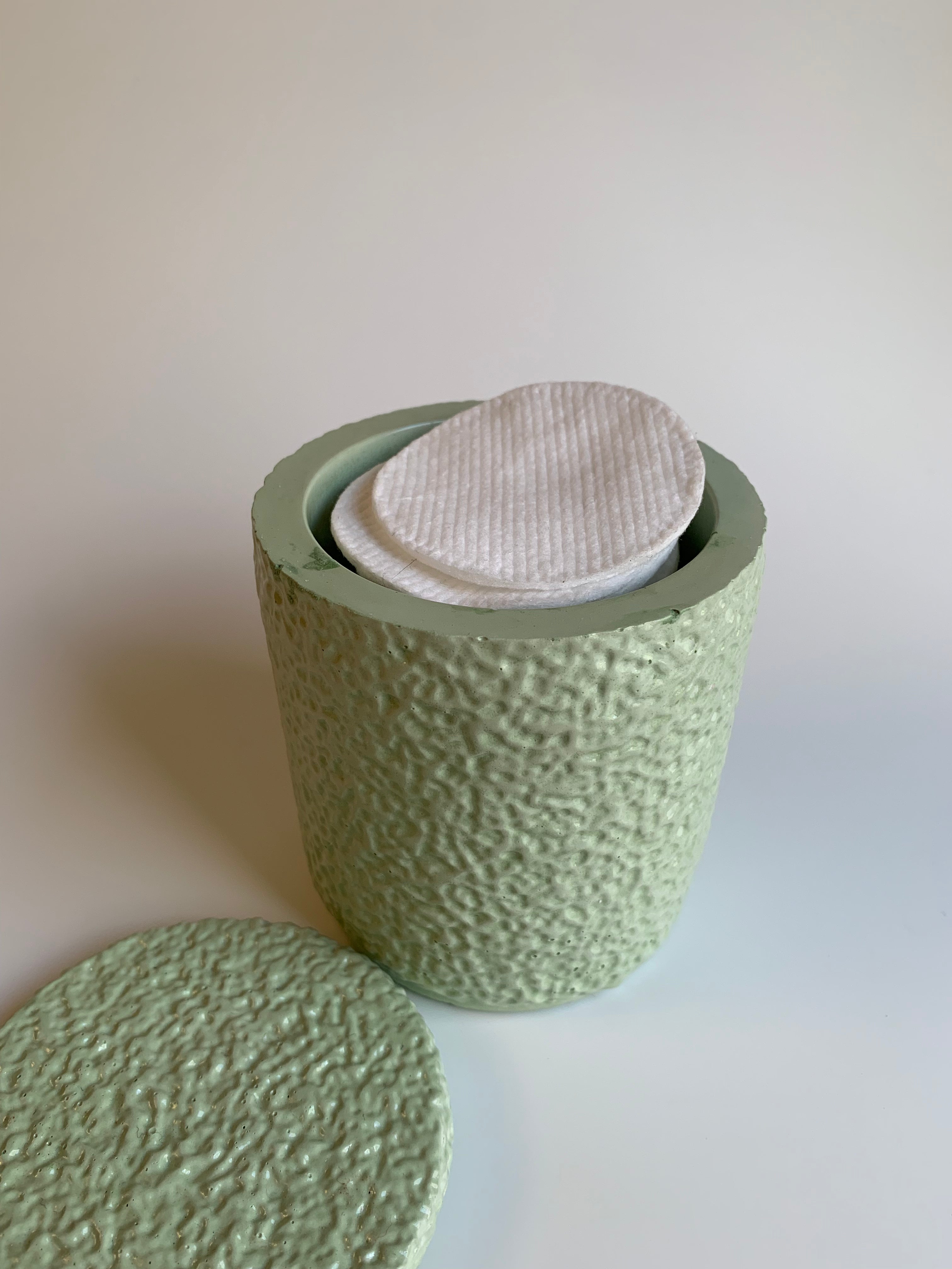 Cotton pads Jar | Soft green