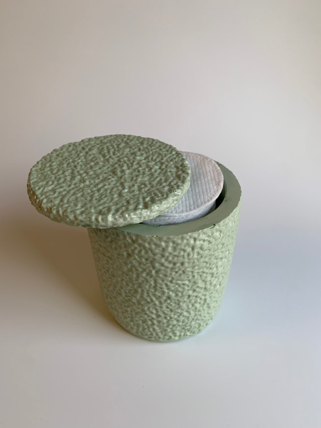 Cotton pads Jar | Soft green