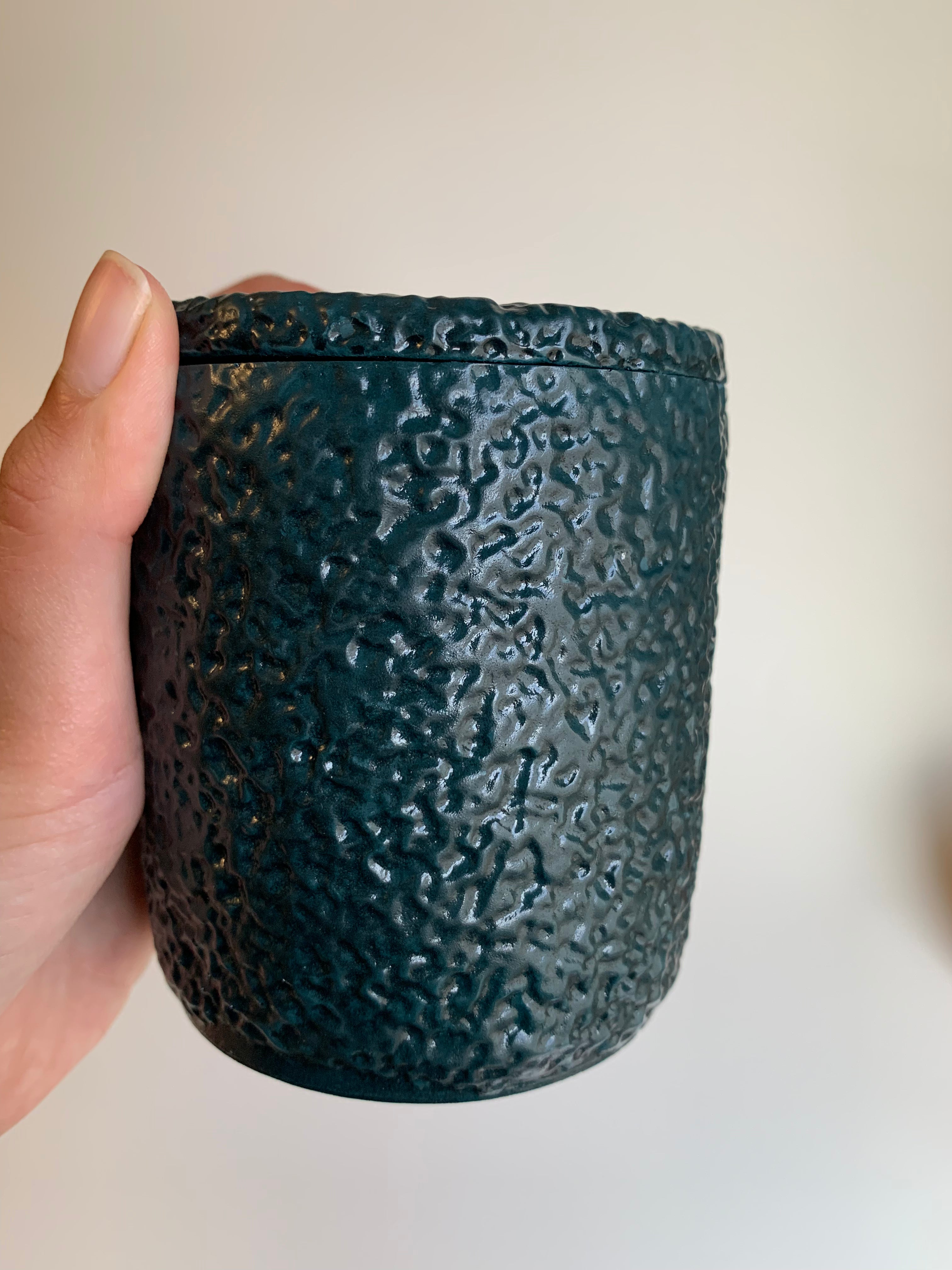 Cotton pads Jar | Dark turquoise