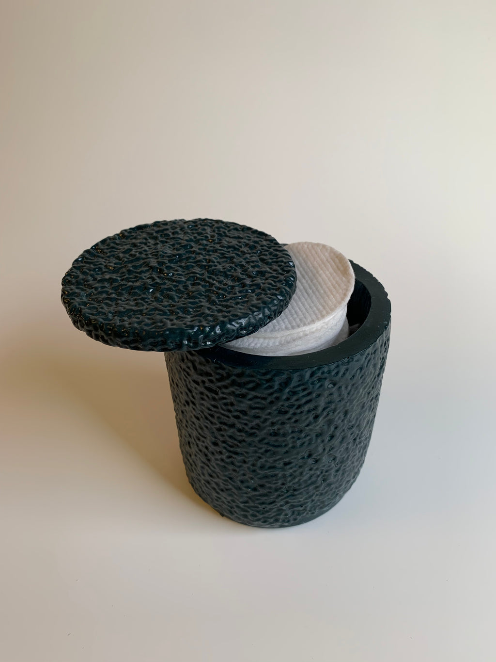Cotton pads Jar | Dark turquoise