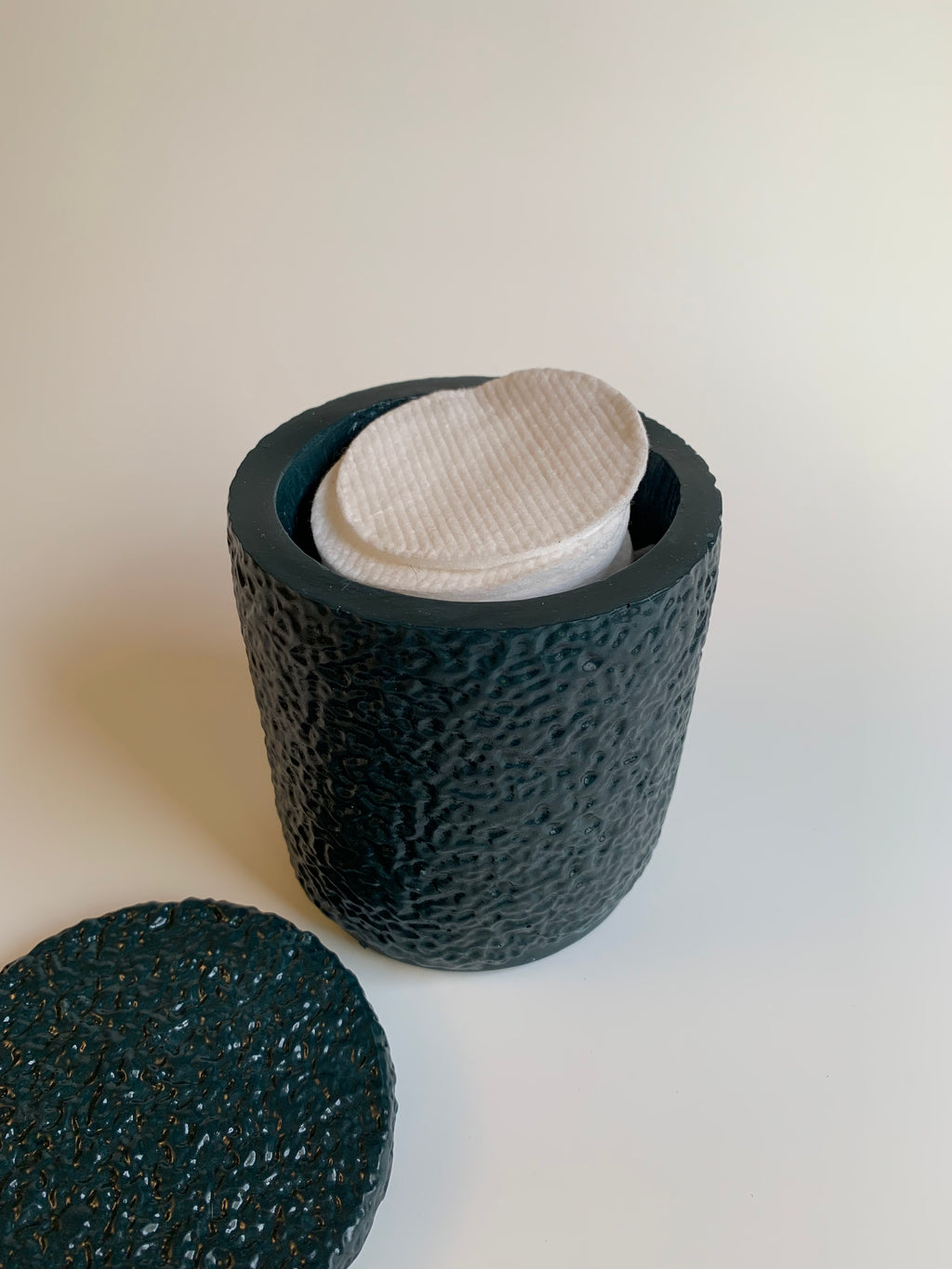 Cotton pads Jar | Dark turquoise