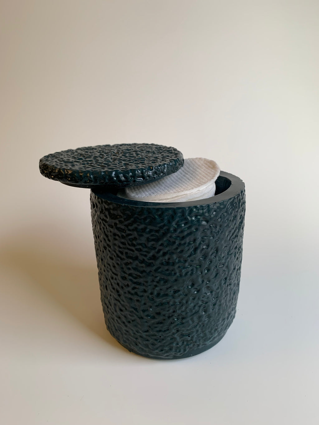 Cotton pads Jar | Dark turquoise