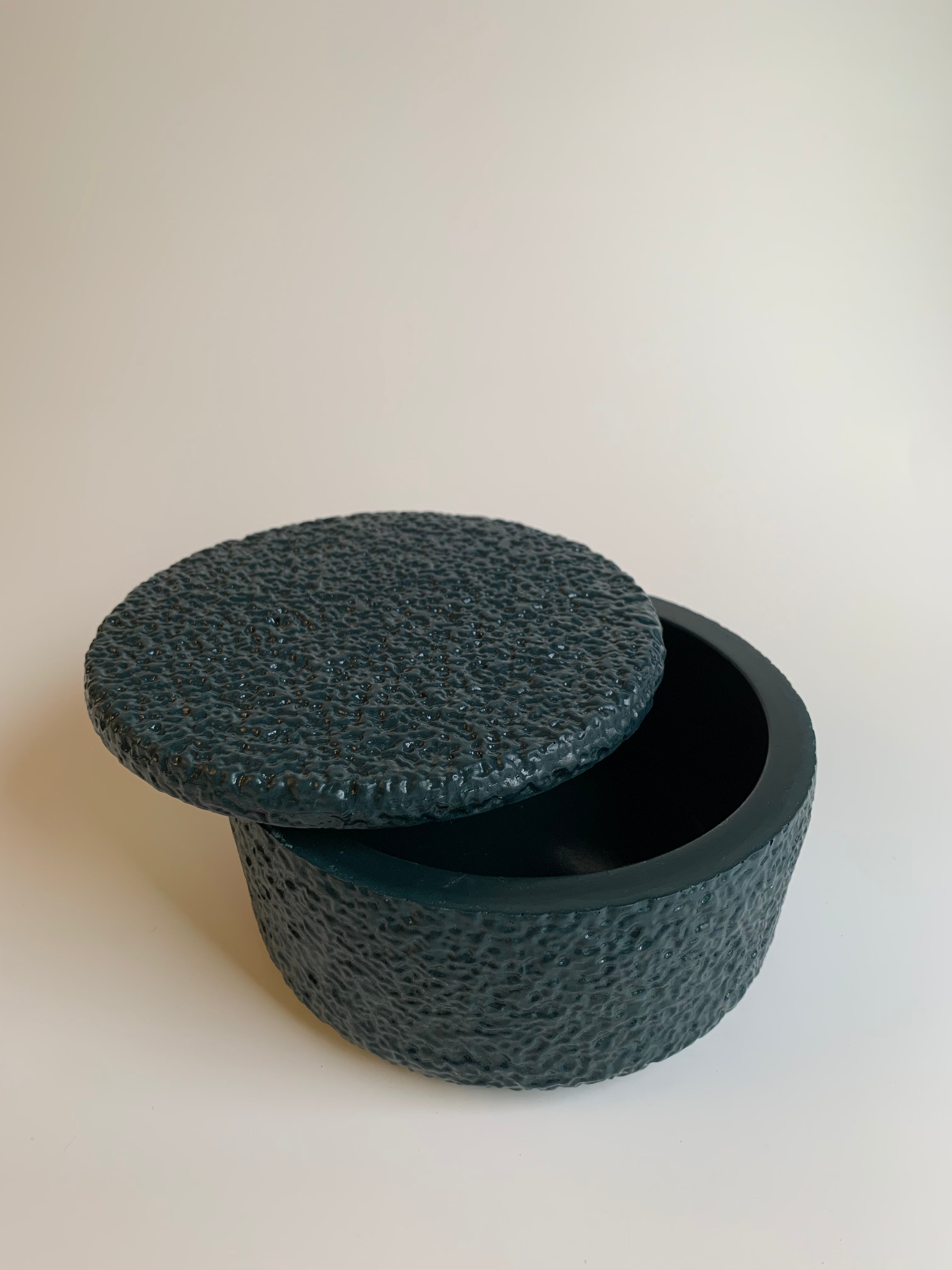 Cotton pads wide Jar | Dark turquoise