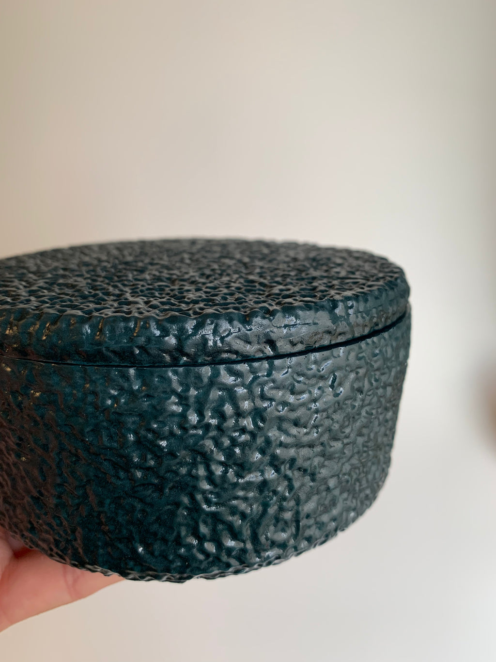 Cotton pads wide Jar | Dark turquoise