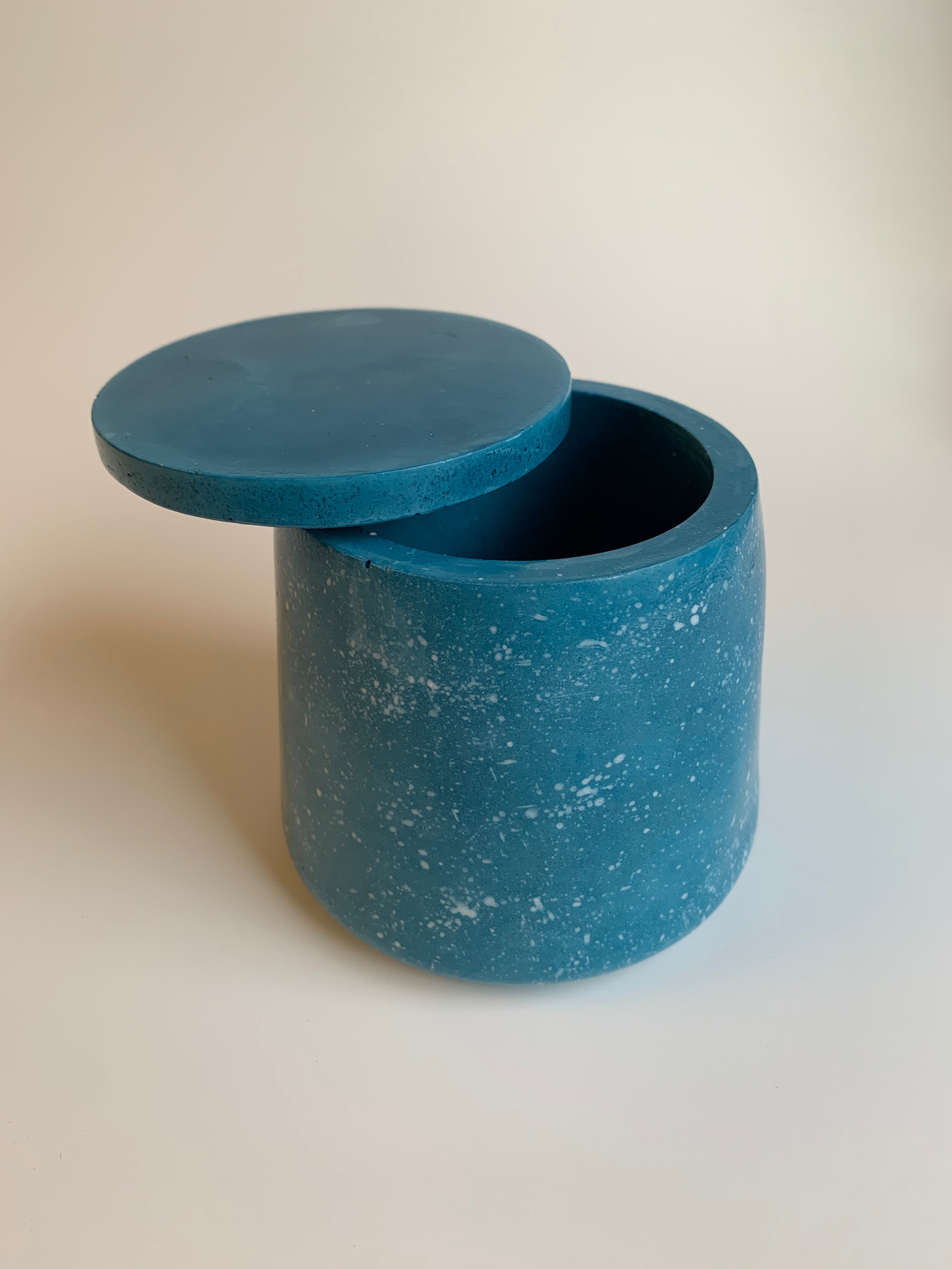 Cotton pads Jar | Turquoise night sky themed