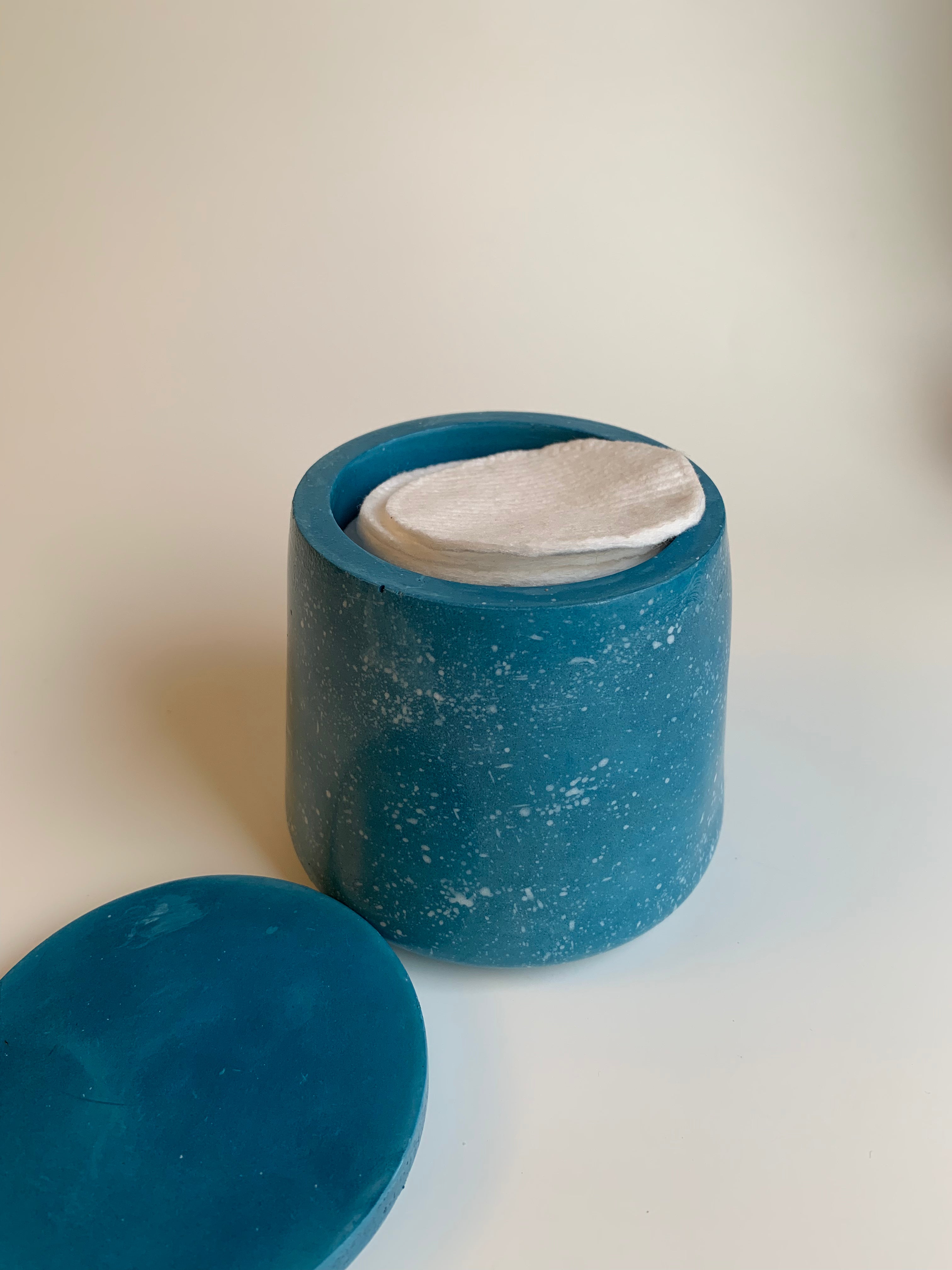 Cotton pads Jar | Turquoise night sky themed