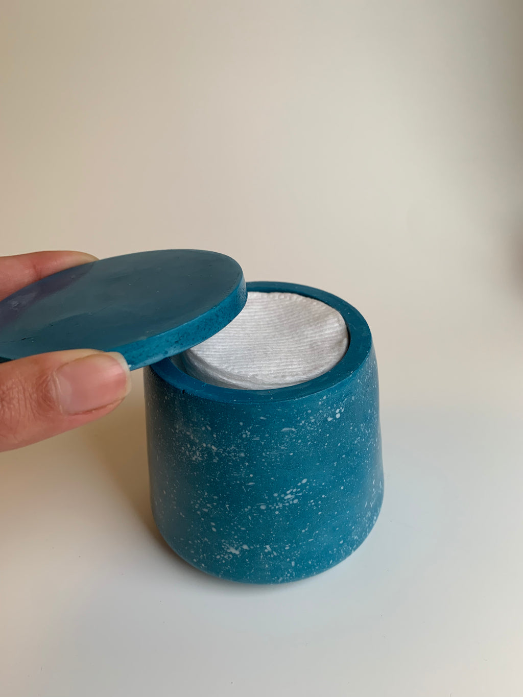 Cotton pads Jar | Turquoise night sky themed