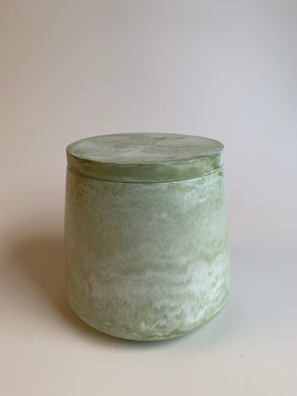 Cotton pads Jar | Soft green marble