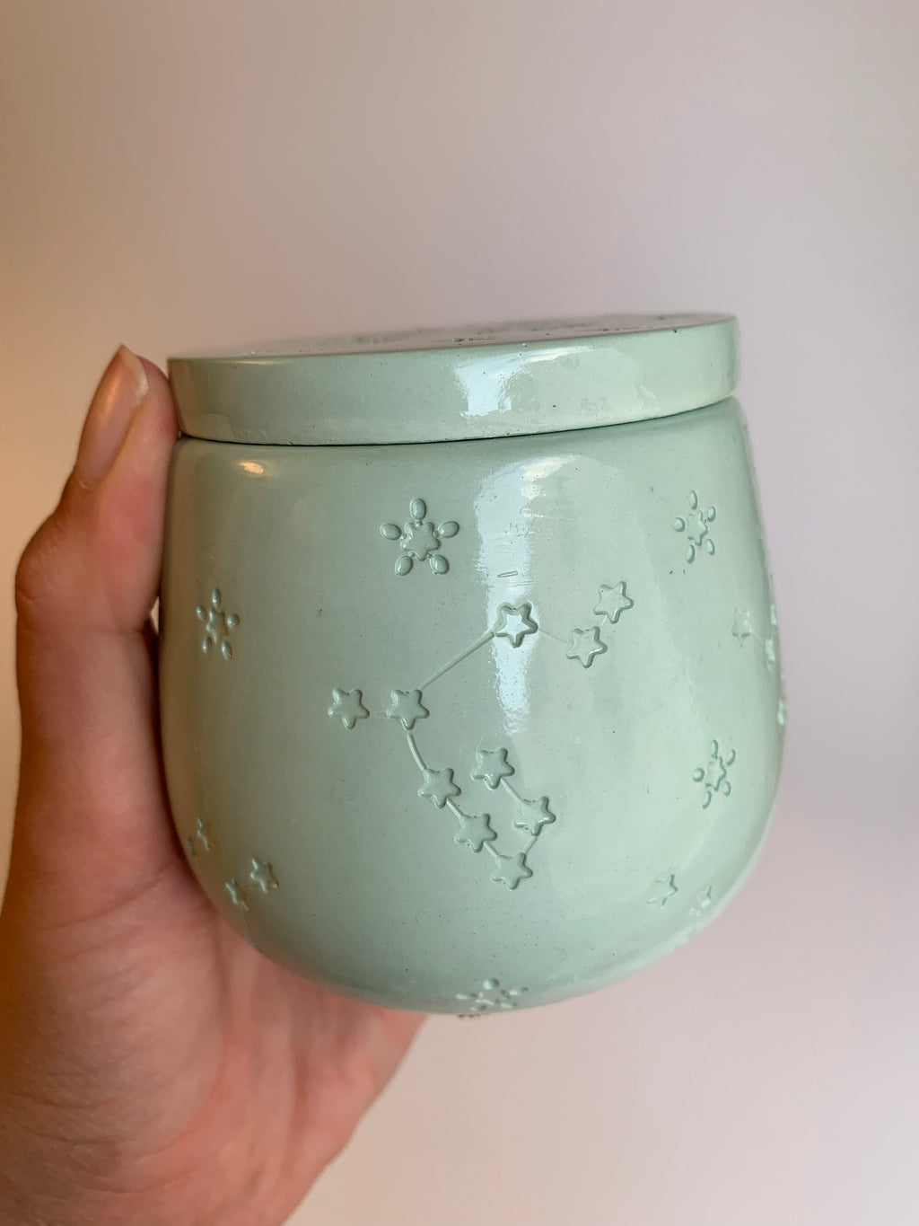 Cotton pads Jar | Soft green