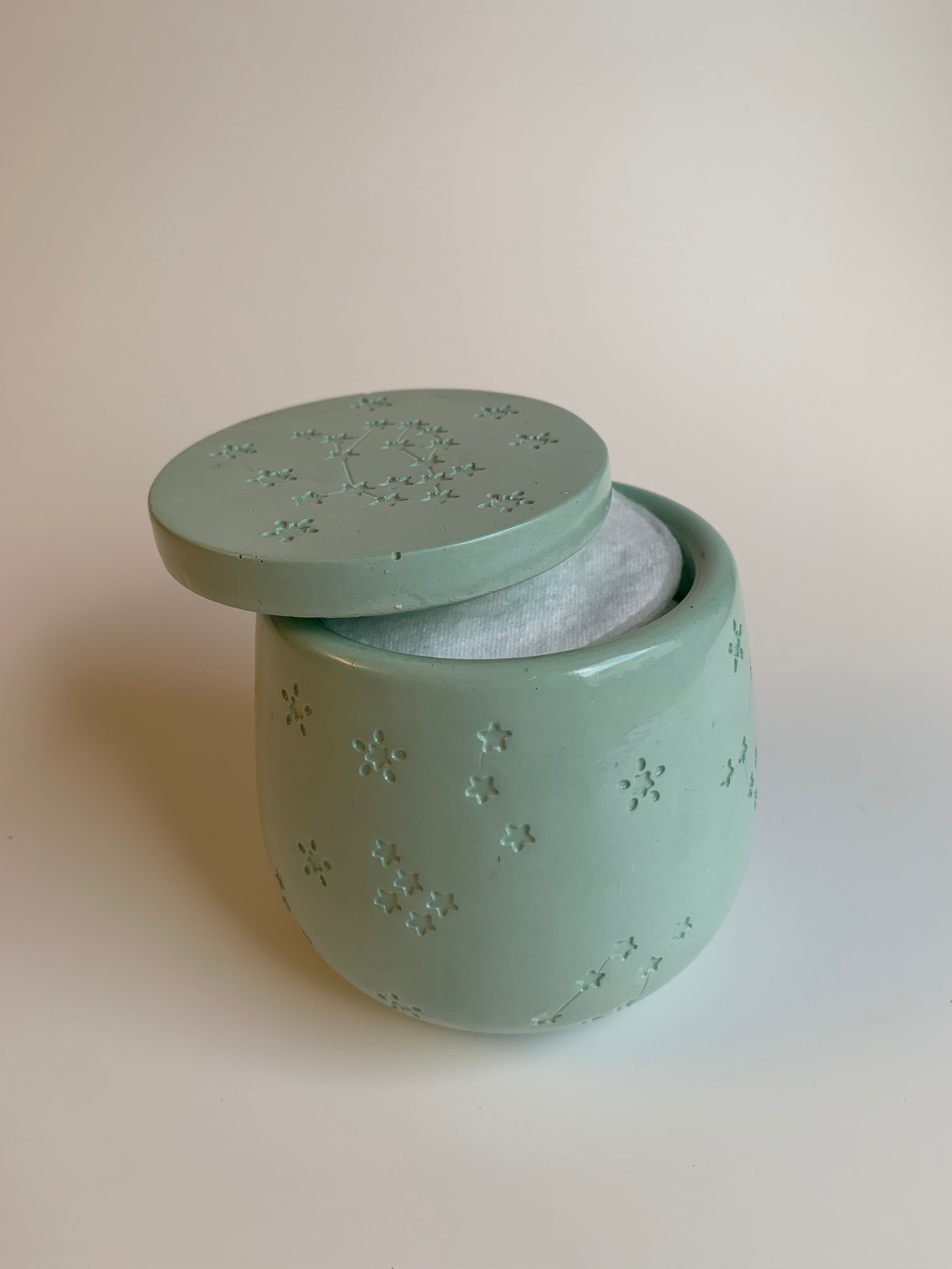 Cotton pads Jar | Soft green