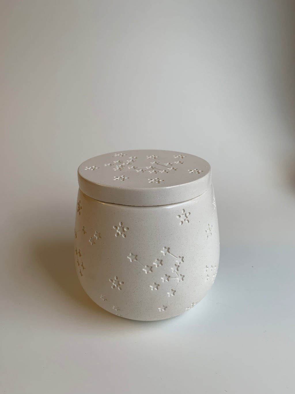 Cotton pads Jar | White