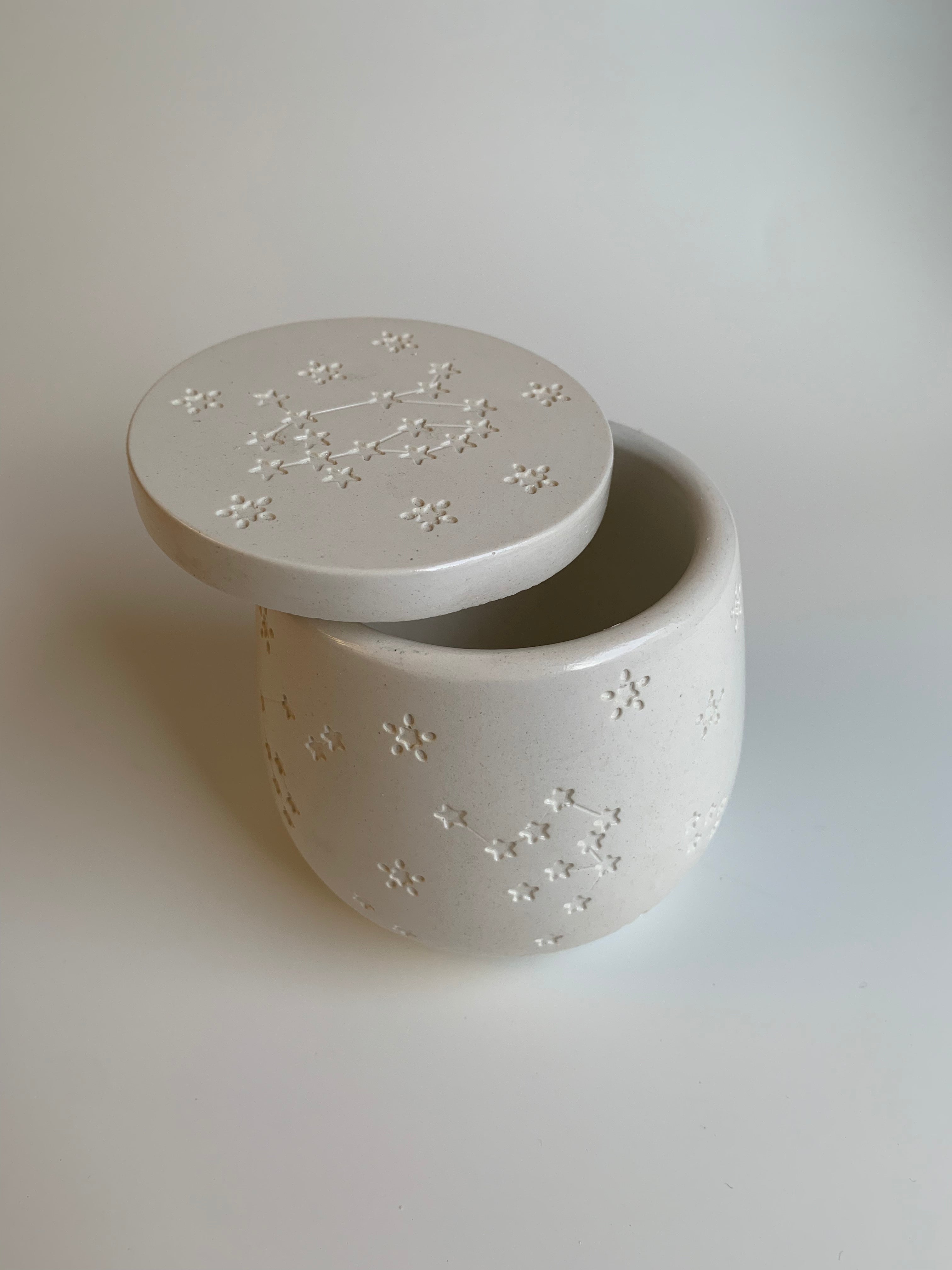 Cotton pads Jar | White