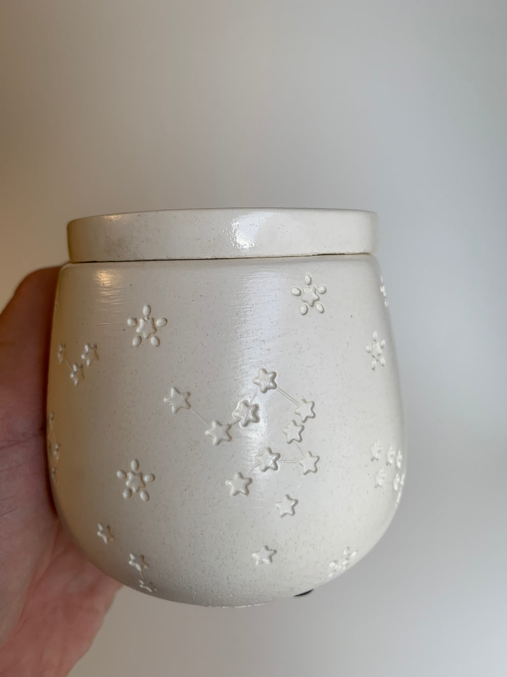 Cotton pads Jar | White