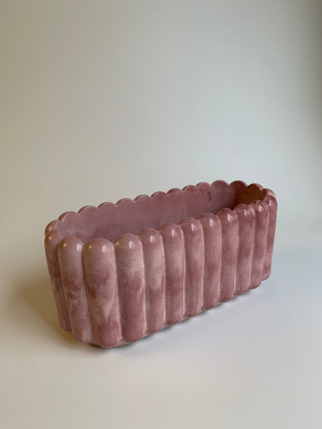 Fluted texture pot | Dusty Rose