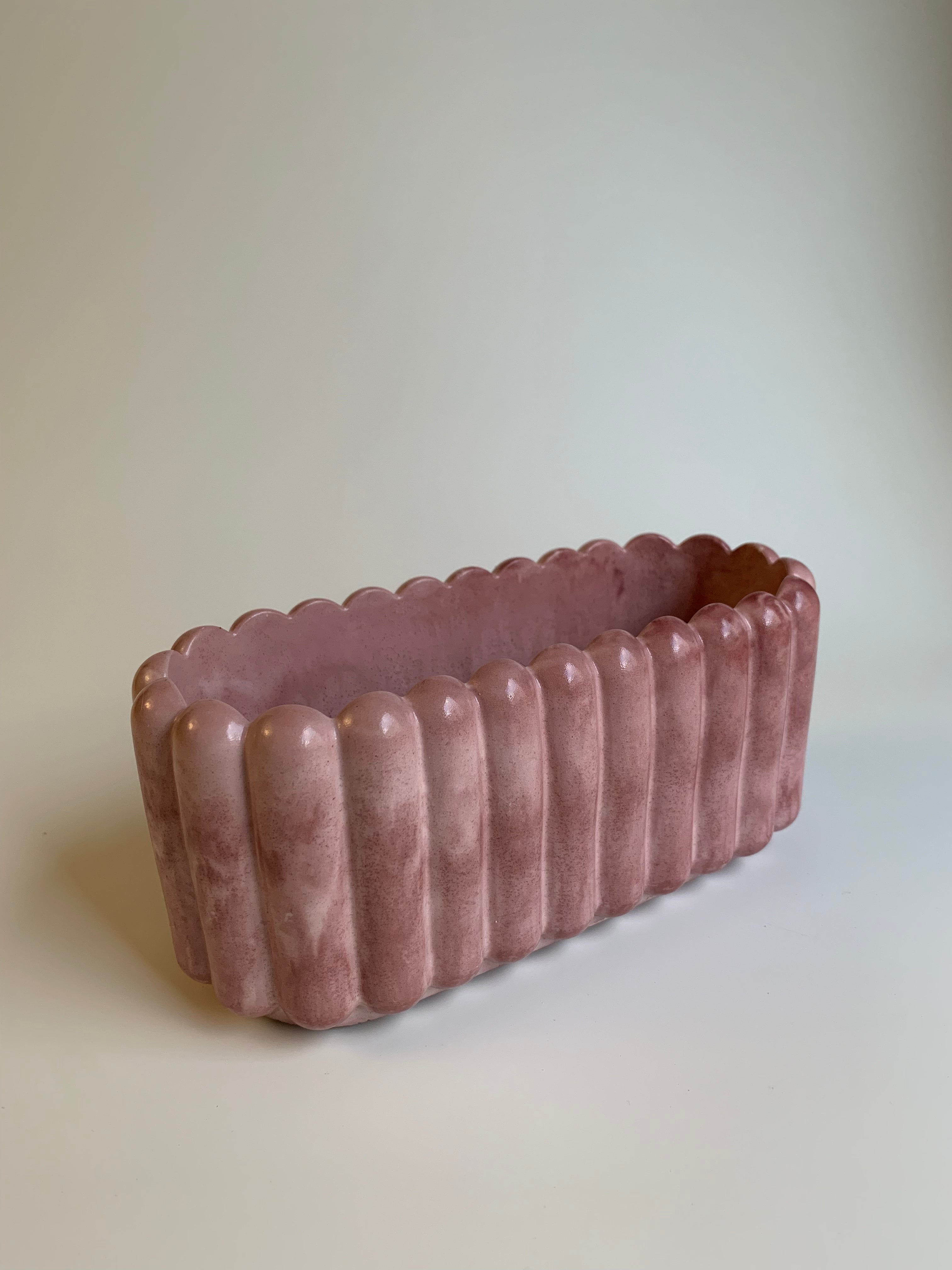 Fluted texture pot | Dusty Rose