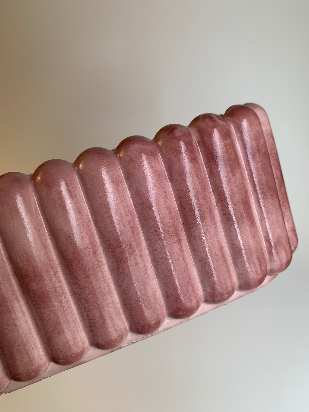 Fluted texture pot | Dusty Rose