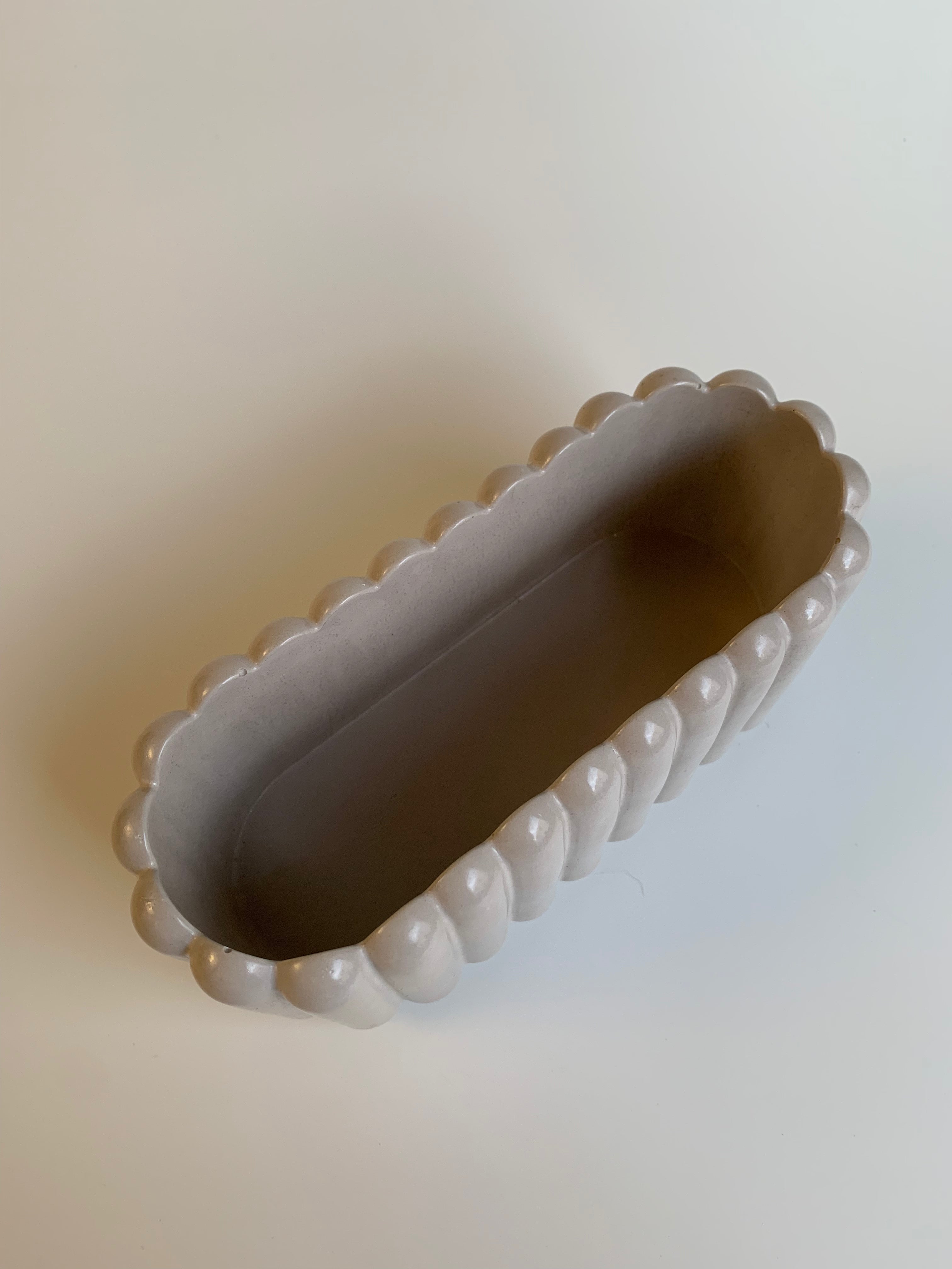 Fluted texture pot | Warm grey