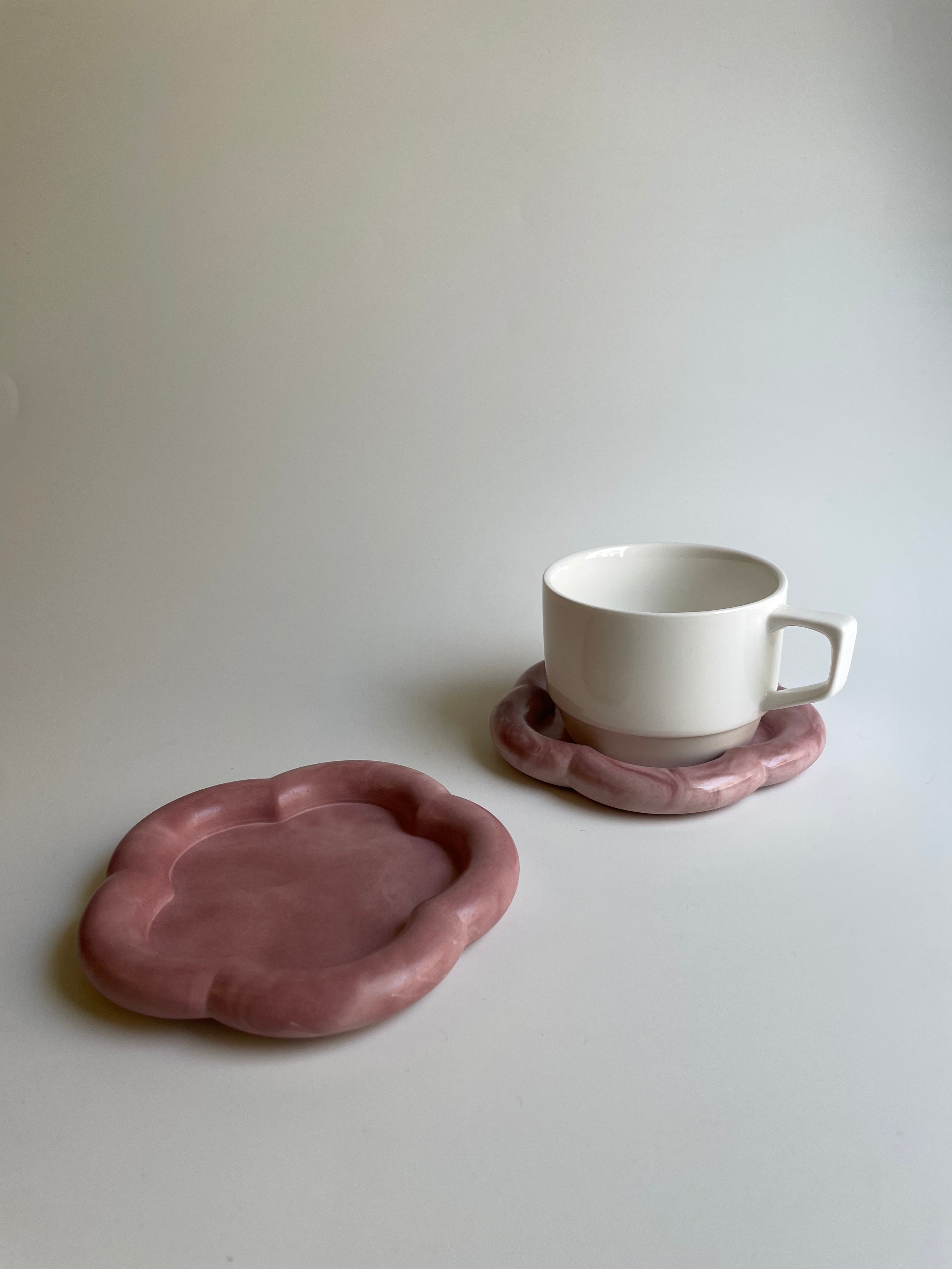 Cup Coasters set of 2 | Dusty Rose