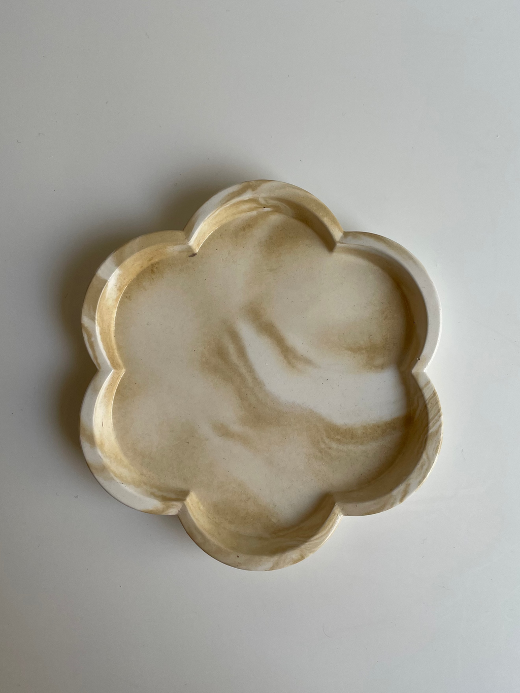 Cup Coaster | Camel & white marble color