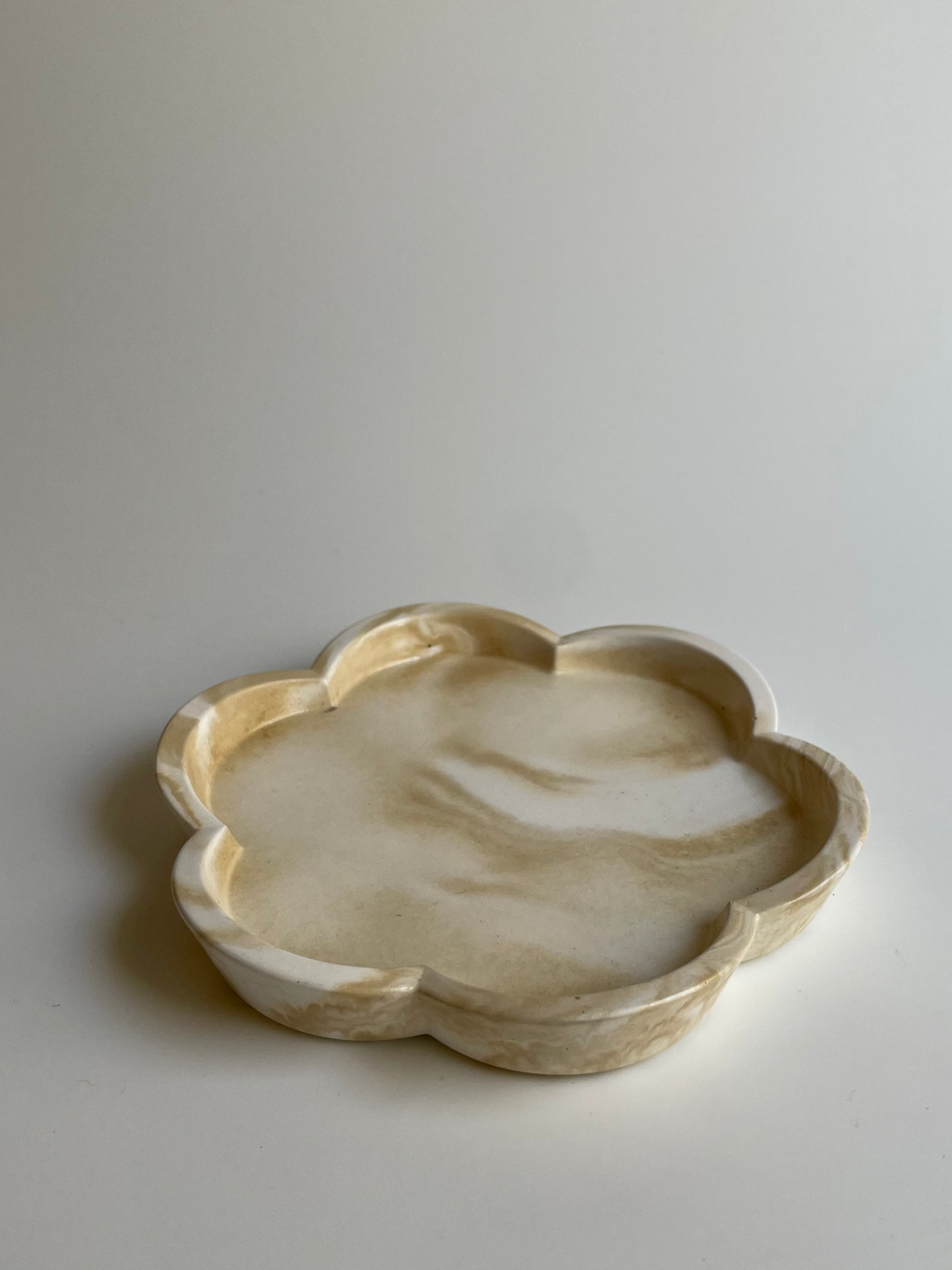 Cup Coaster | Camel & white marble color